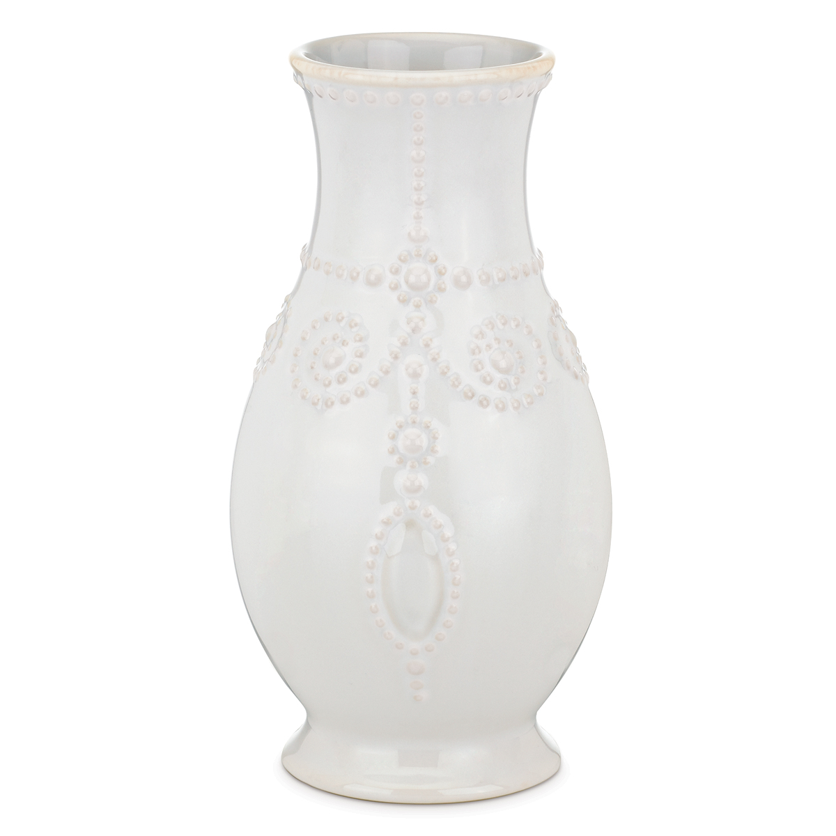 Lenox French Perle White Fluted 8" Vase
