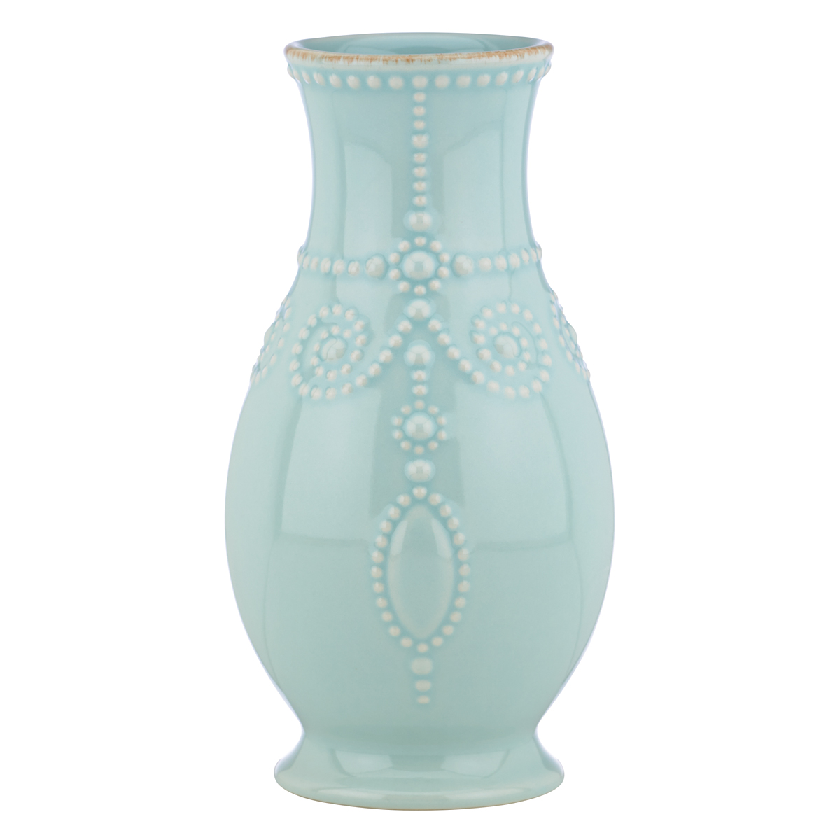 Lenox French Perle Ice Blue Fluted 8" Vase
