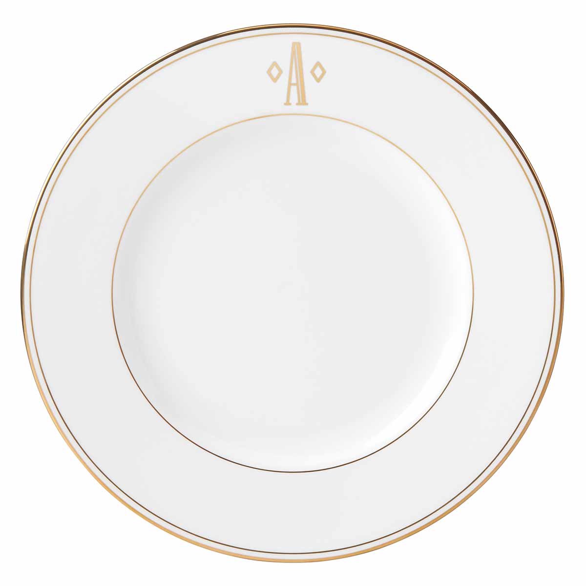Lenox China Federal Gold Monogram Block Dinner Plate A