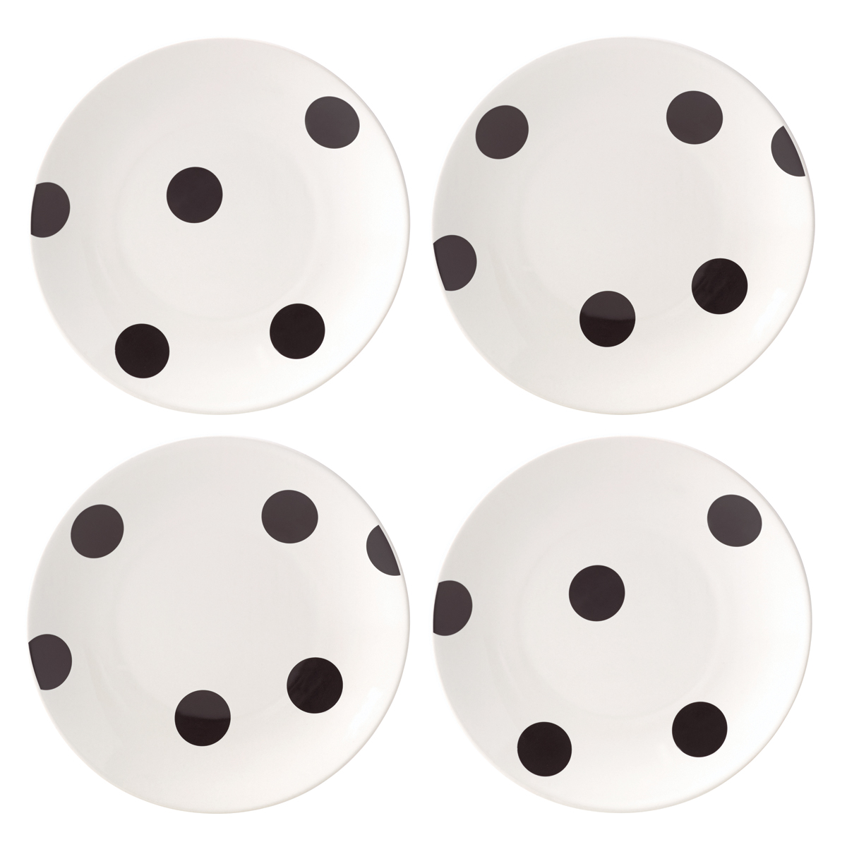 Kate Spade China by Lenox, Deco Dot Tidbits Plates, Set Of Four