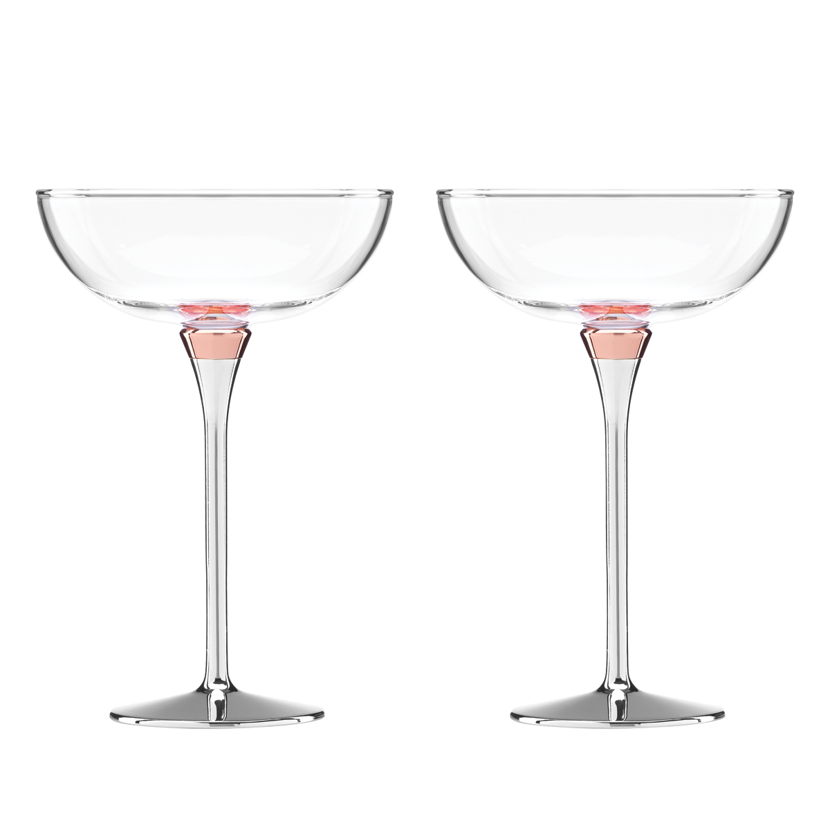 Kate Spade New York, Lenox Rosy Glow Saucer Champagne, Pair