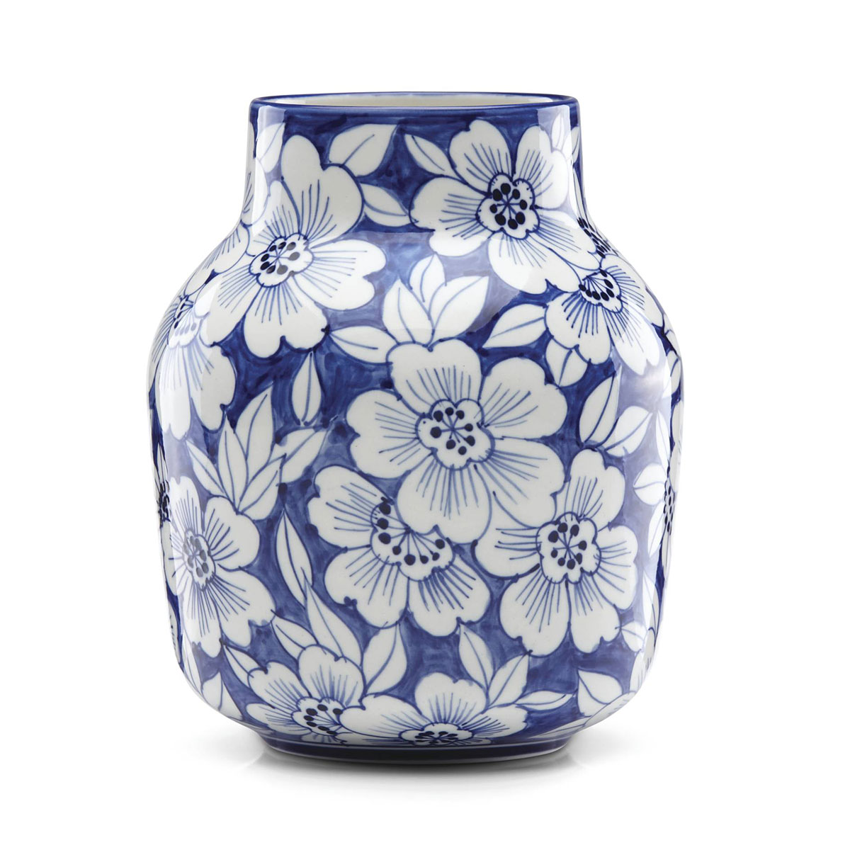 Lenox China Painted Indigo Floral Tapered Vase