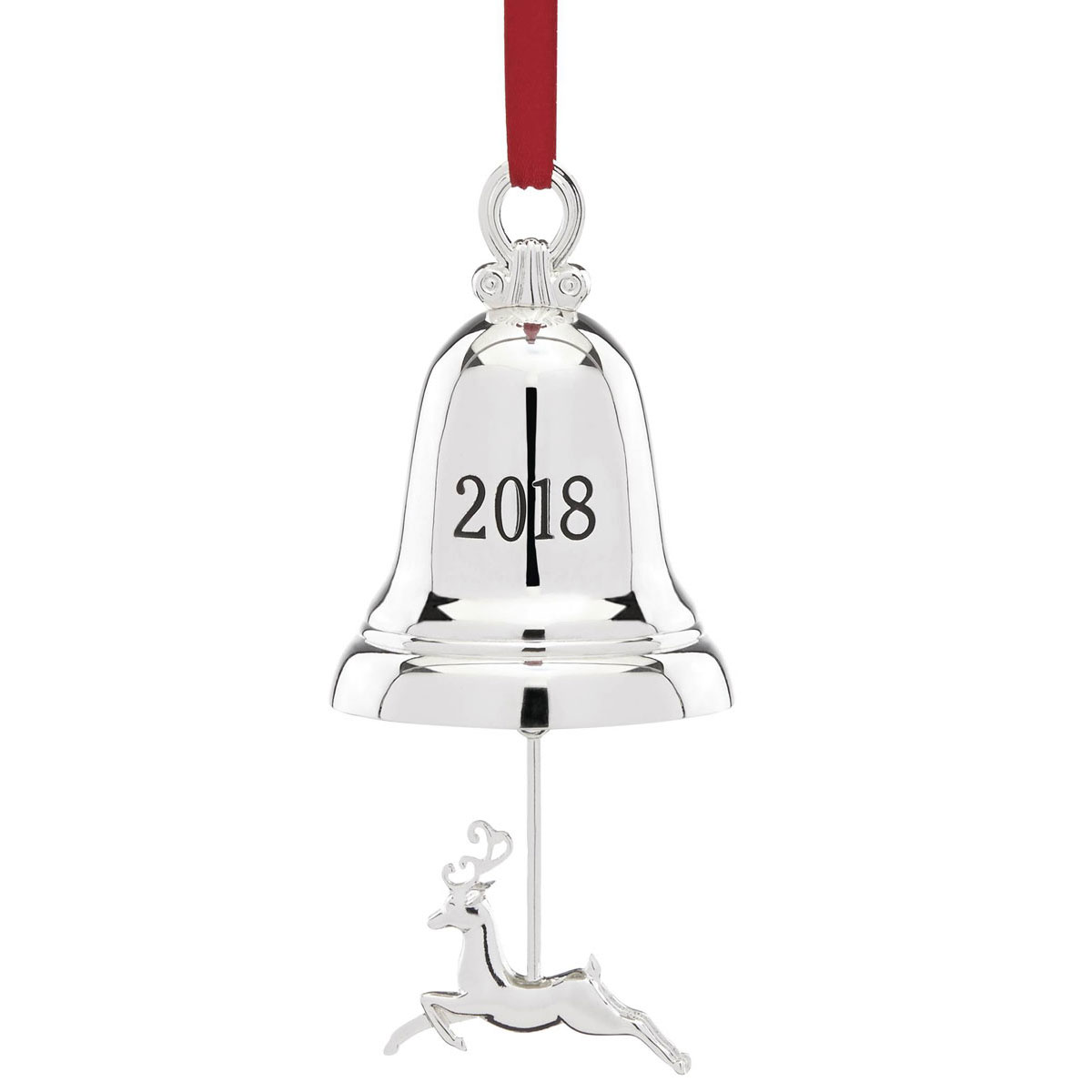 Lenox 2018 Silver Bell Christmas Ornament
