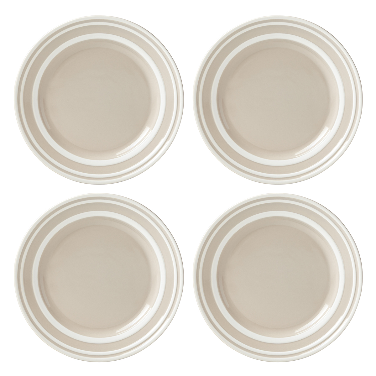 Kate Spade China by Lenox, Sculpted Stripe Beige Accent Plate Set Of Four