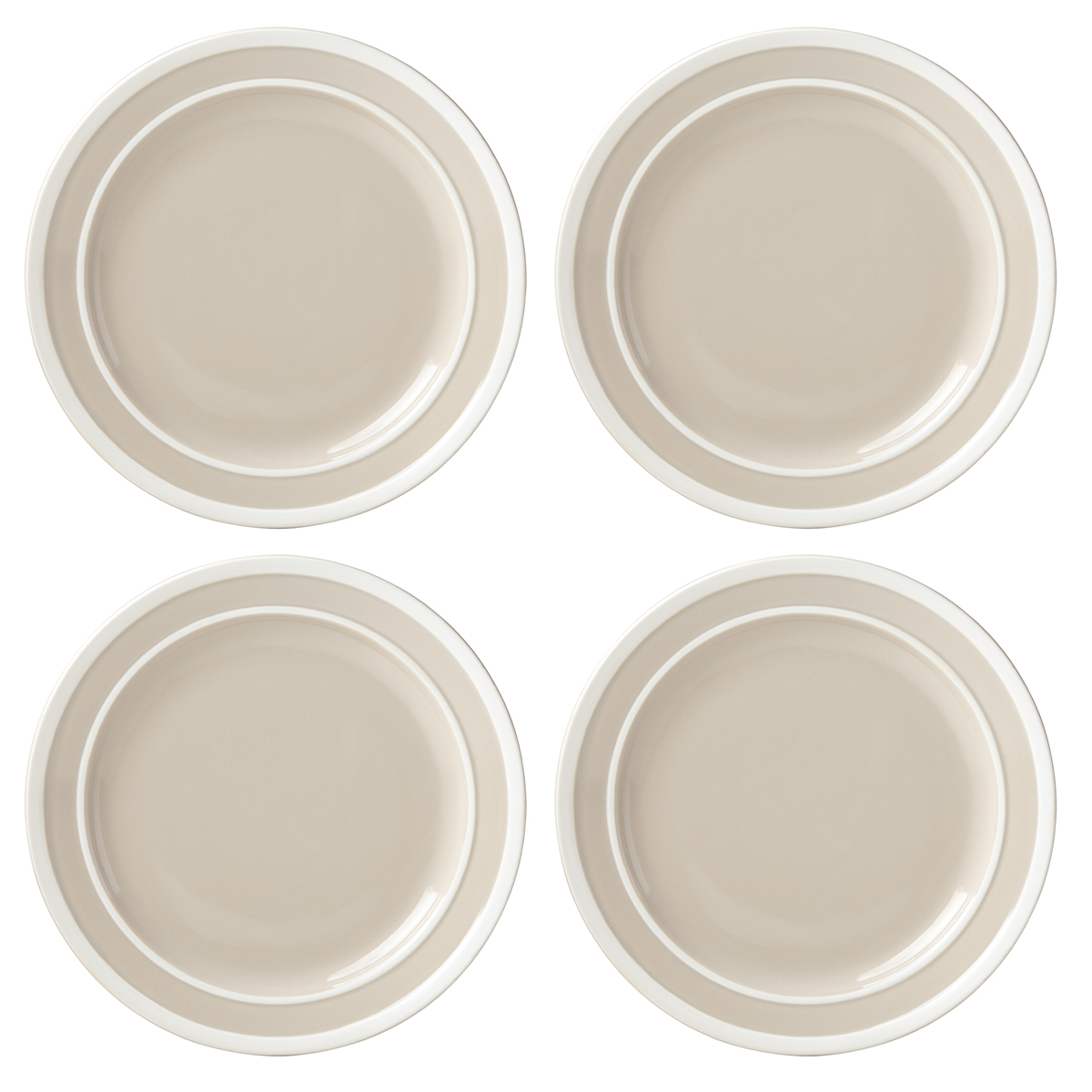Kate Spade China by Lenox, Sculpted Stripe Beige Dinner Set Of Four