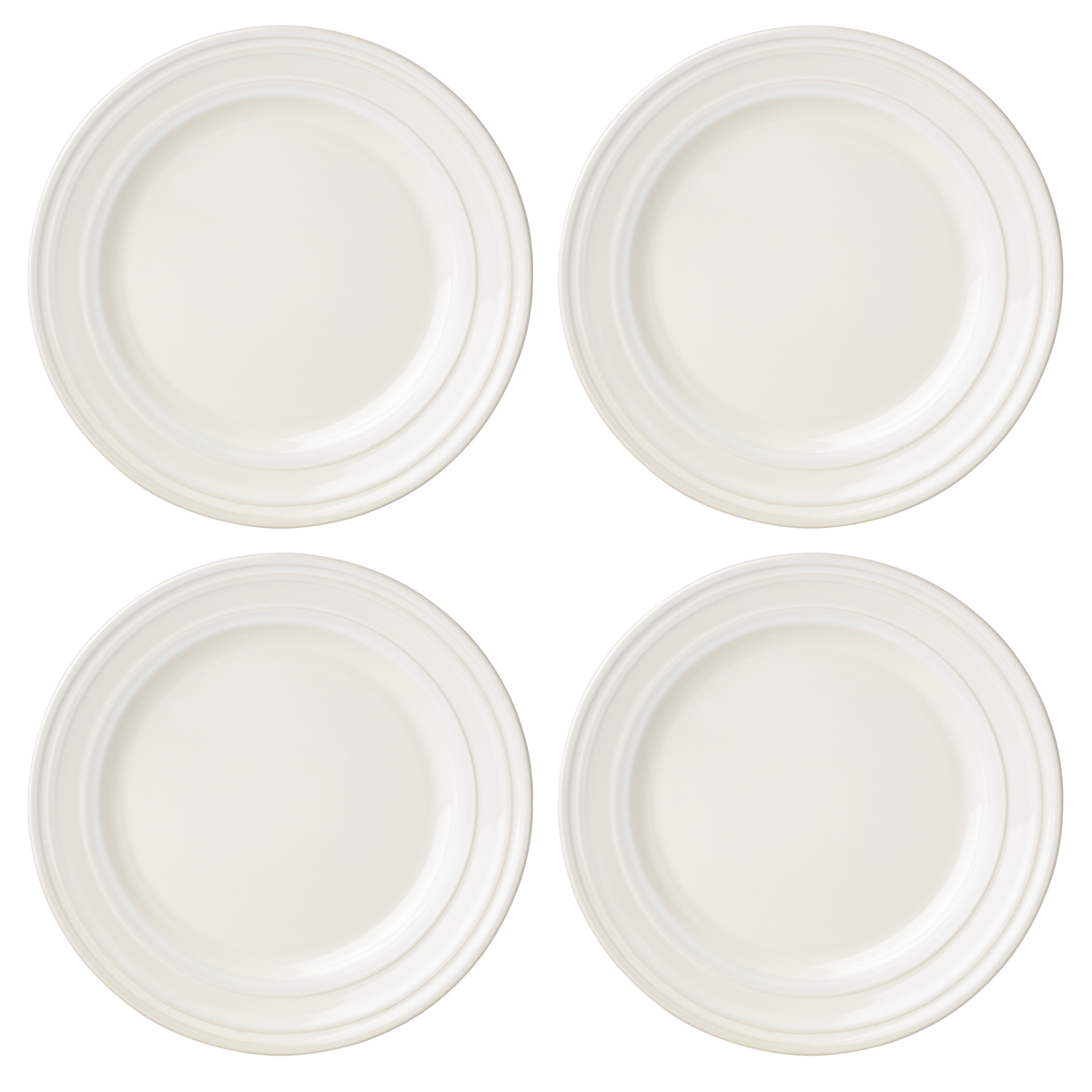 Kate Spade China by Lenox, Sculpted Stripe Cream Accent Plate Set Of Four