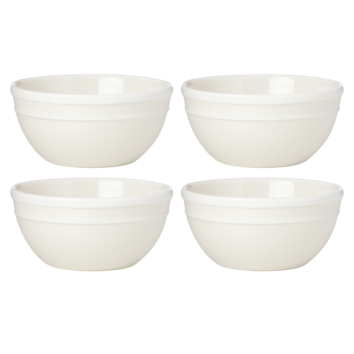 Kate Spade China by Lenox, Sculpted Stripe Cream All Purpose Bowl Set Of Four