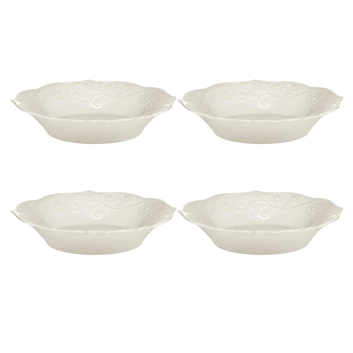Lenox French Perle White China Pasta Bowl, Set of 4
