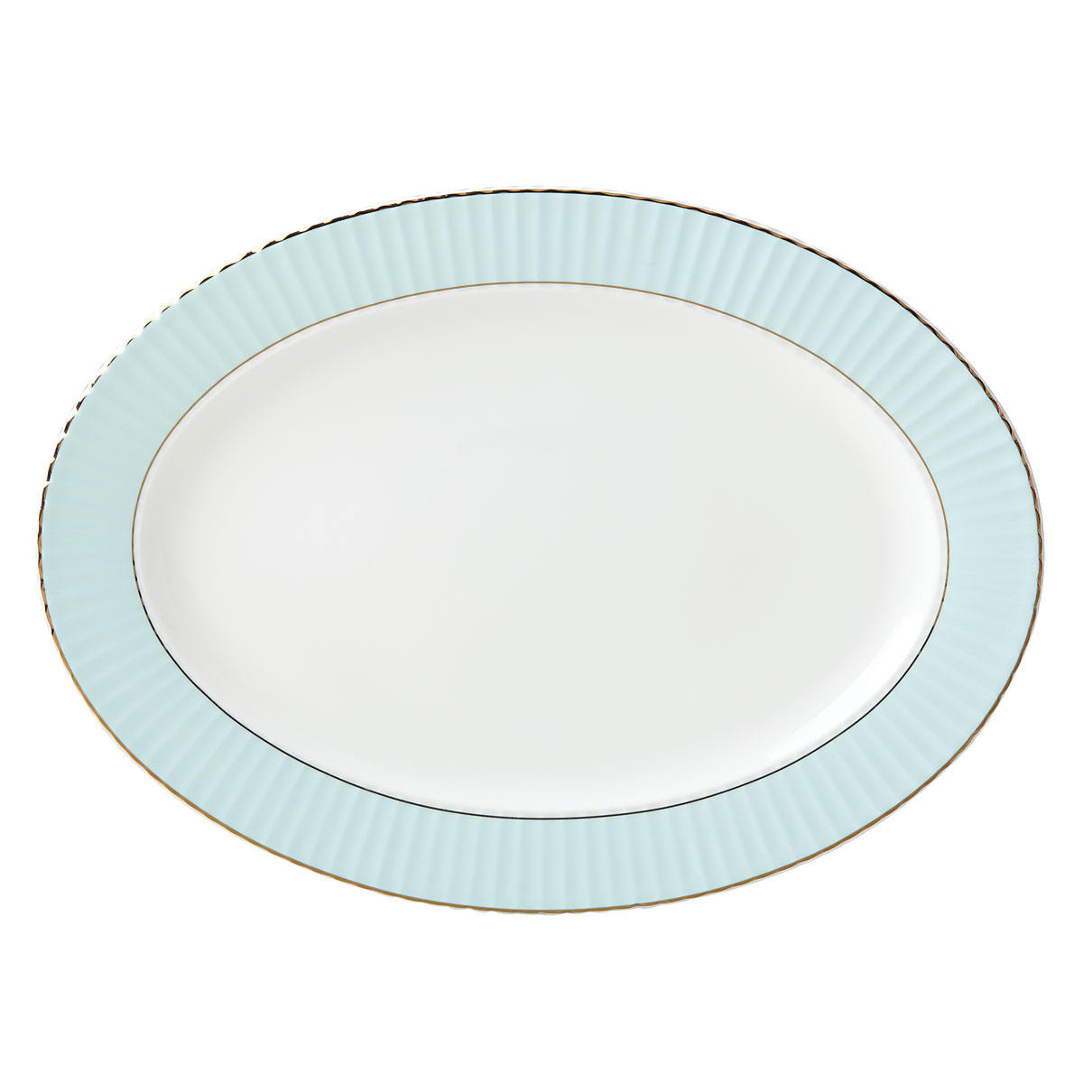 Lenox Pleated Colors Aquamarine Dinnerware Platter 16"