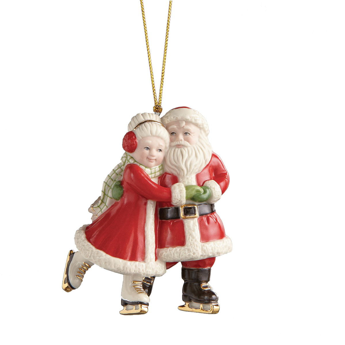 Lenox 2023 Ice Skating Santa and Mrs. Claus Ornament