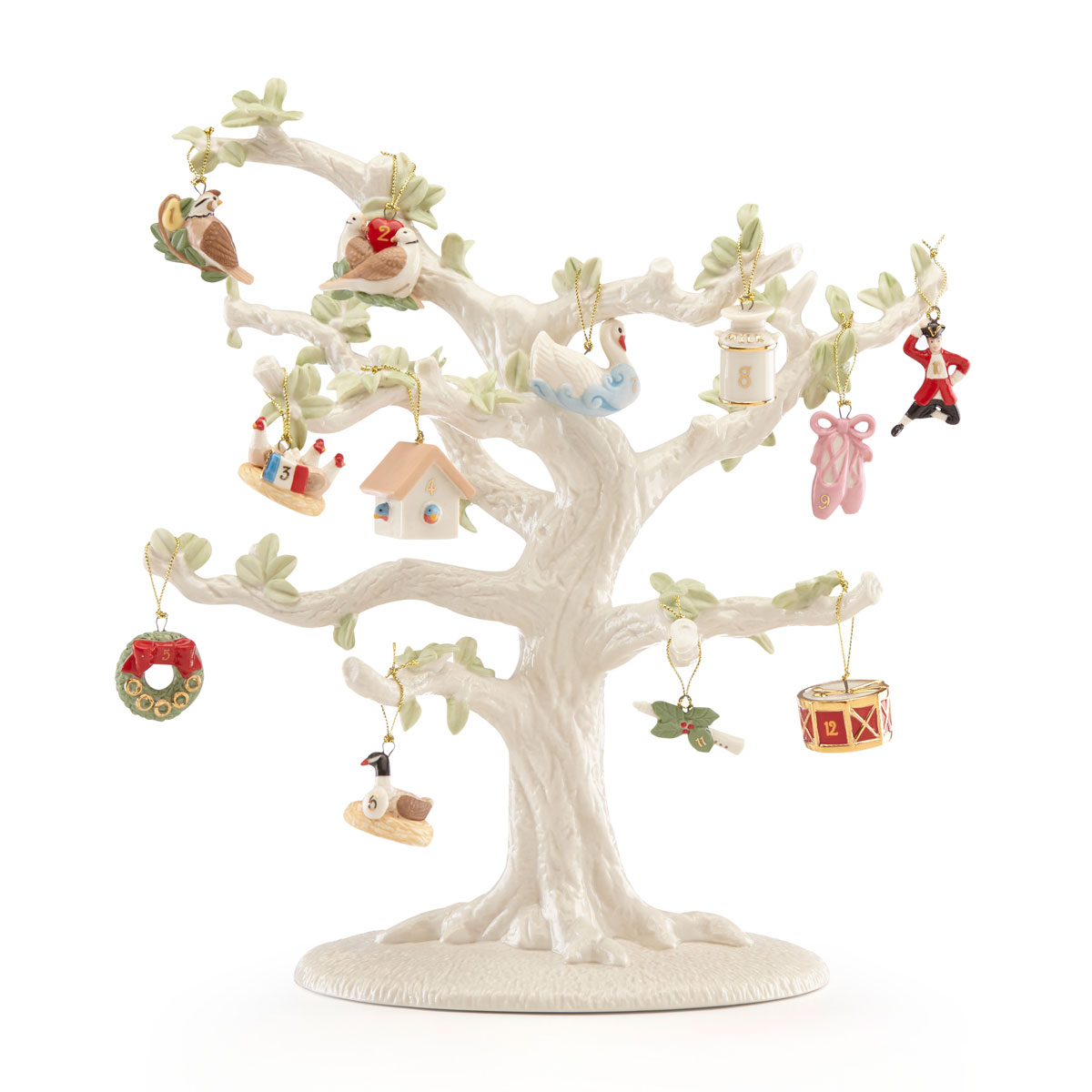 Lenox 2022 Christmas Twelve Days Of Christmas 12 Piece Ornament And Tree Set