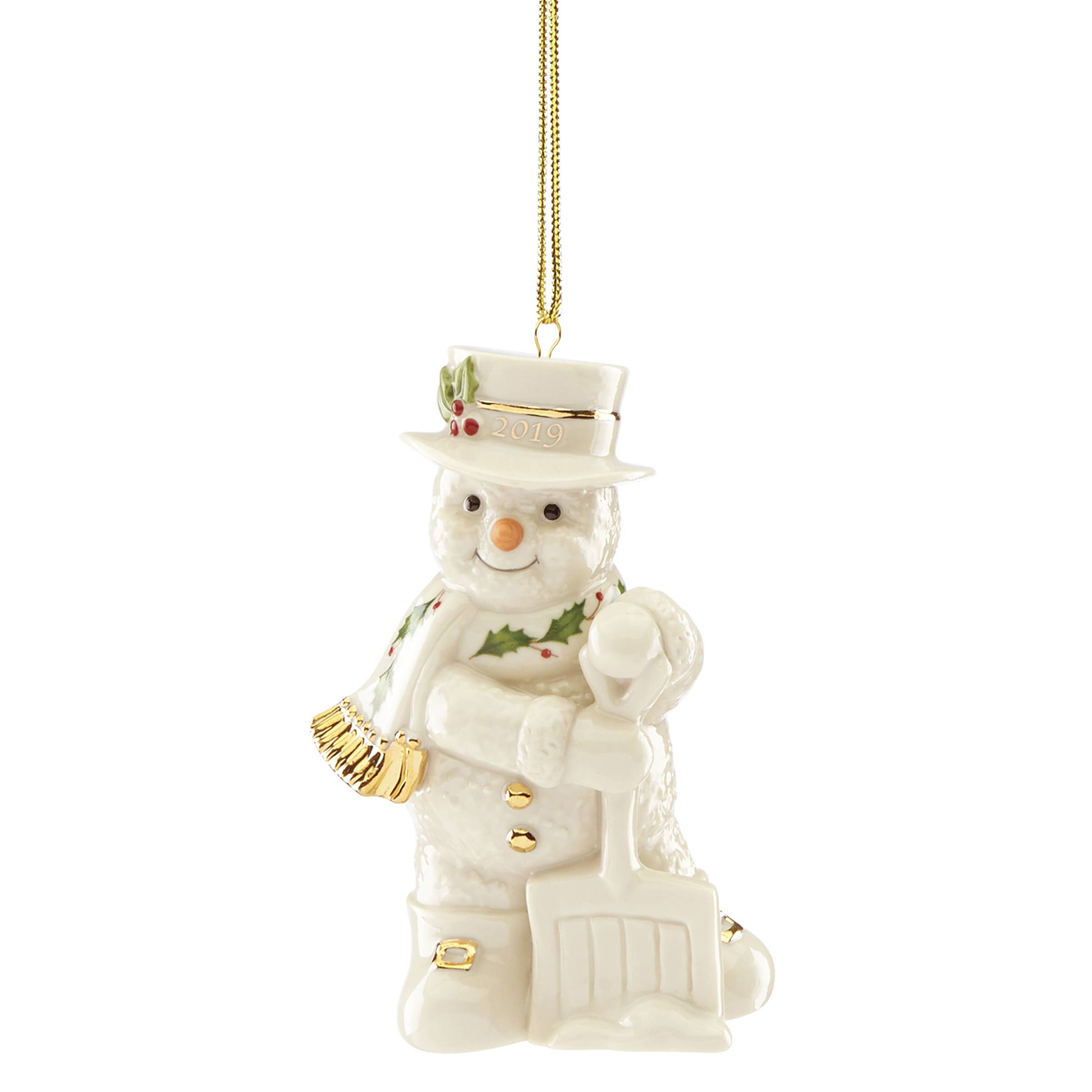 Lenox 2019 Shoveling Snowman Ornament