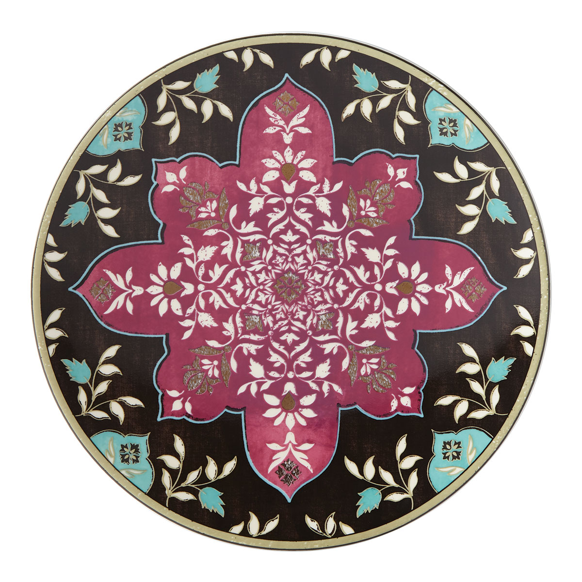 Lenox Global Tapestry Garnet Mandala China Accent Plate