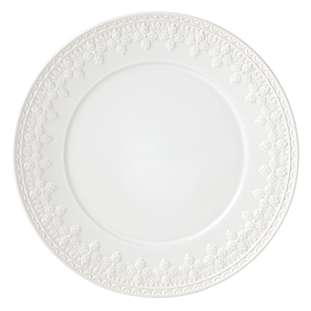 Lenox Chelse Muse Dinnerware Fleur White Accent Plate