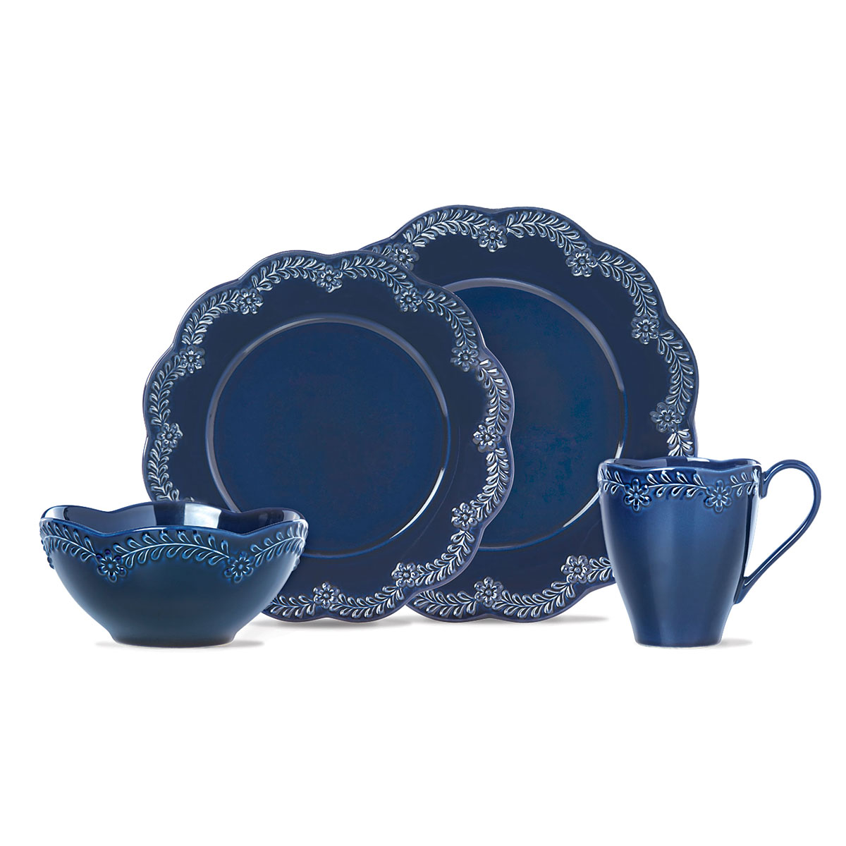 Lenox Chelse Muse China Flared Navy 4 Piece Place Setting