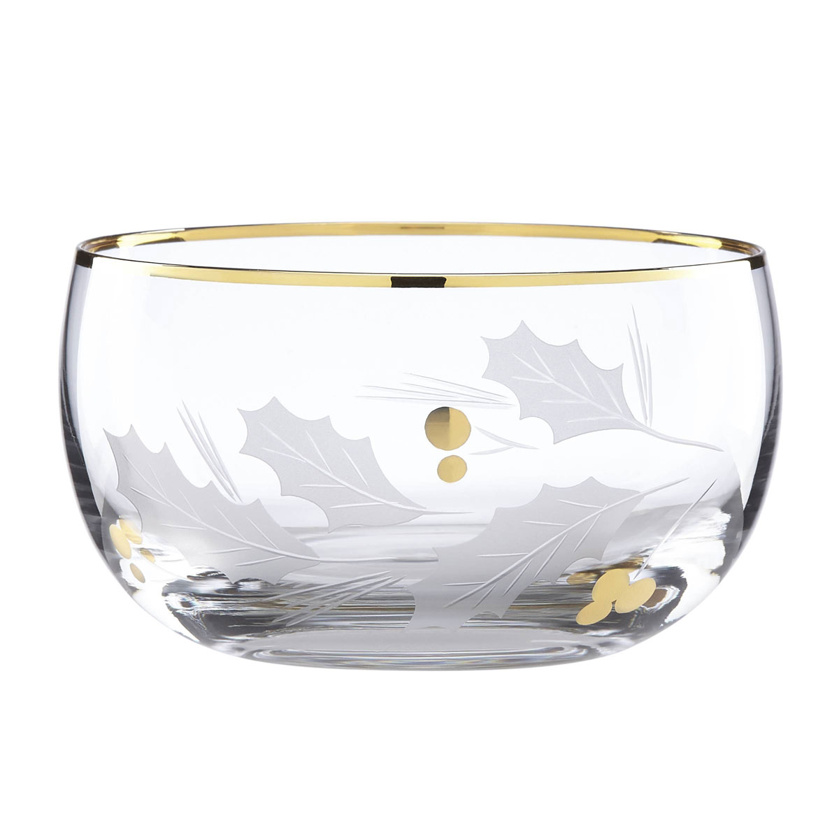 Lenox Barware Holiday Gold Glass Nut Bowl