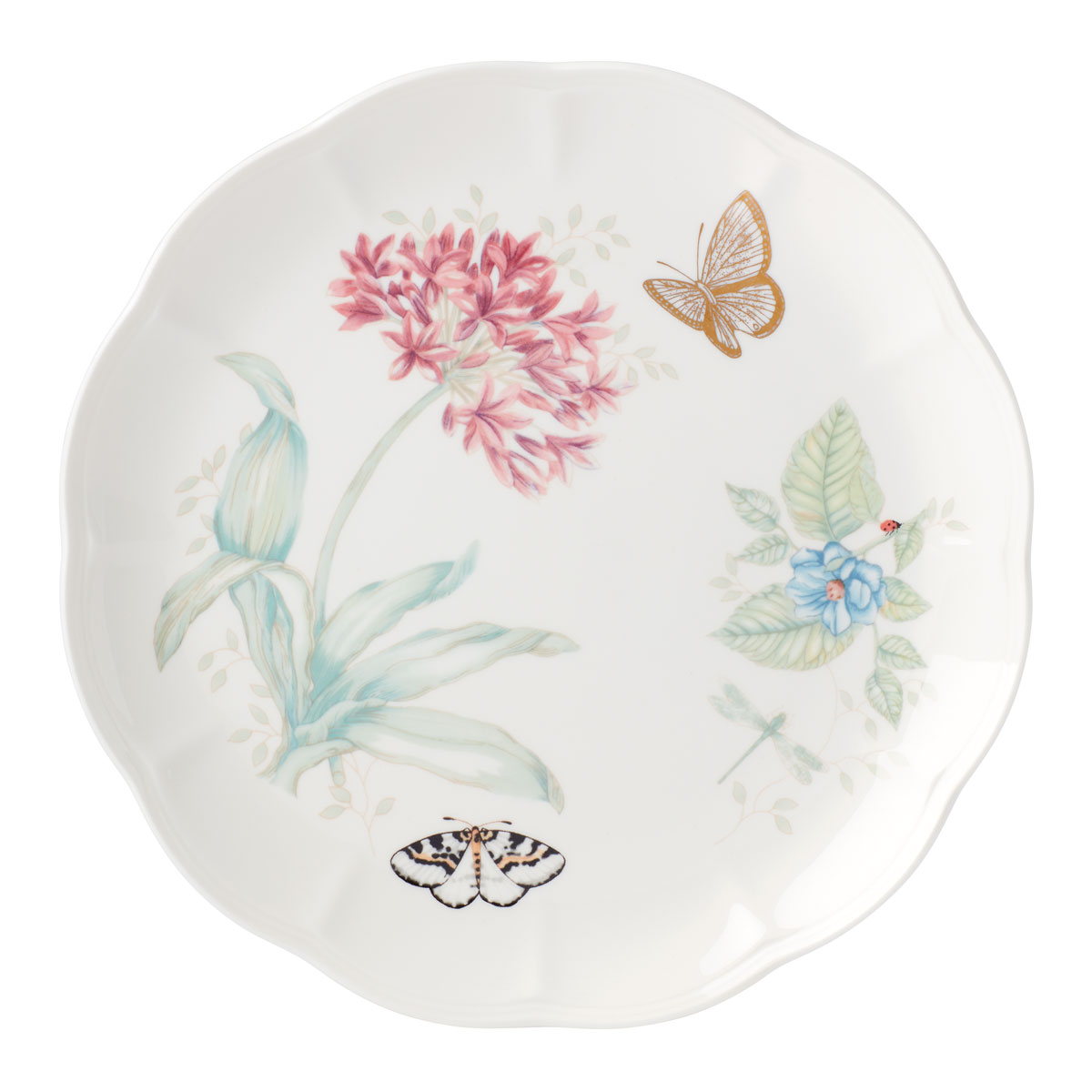 Lenox Butterly Meadow Gold China Butterlfy Dinner Plate Gold