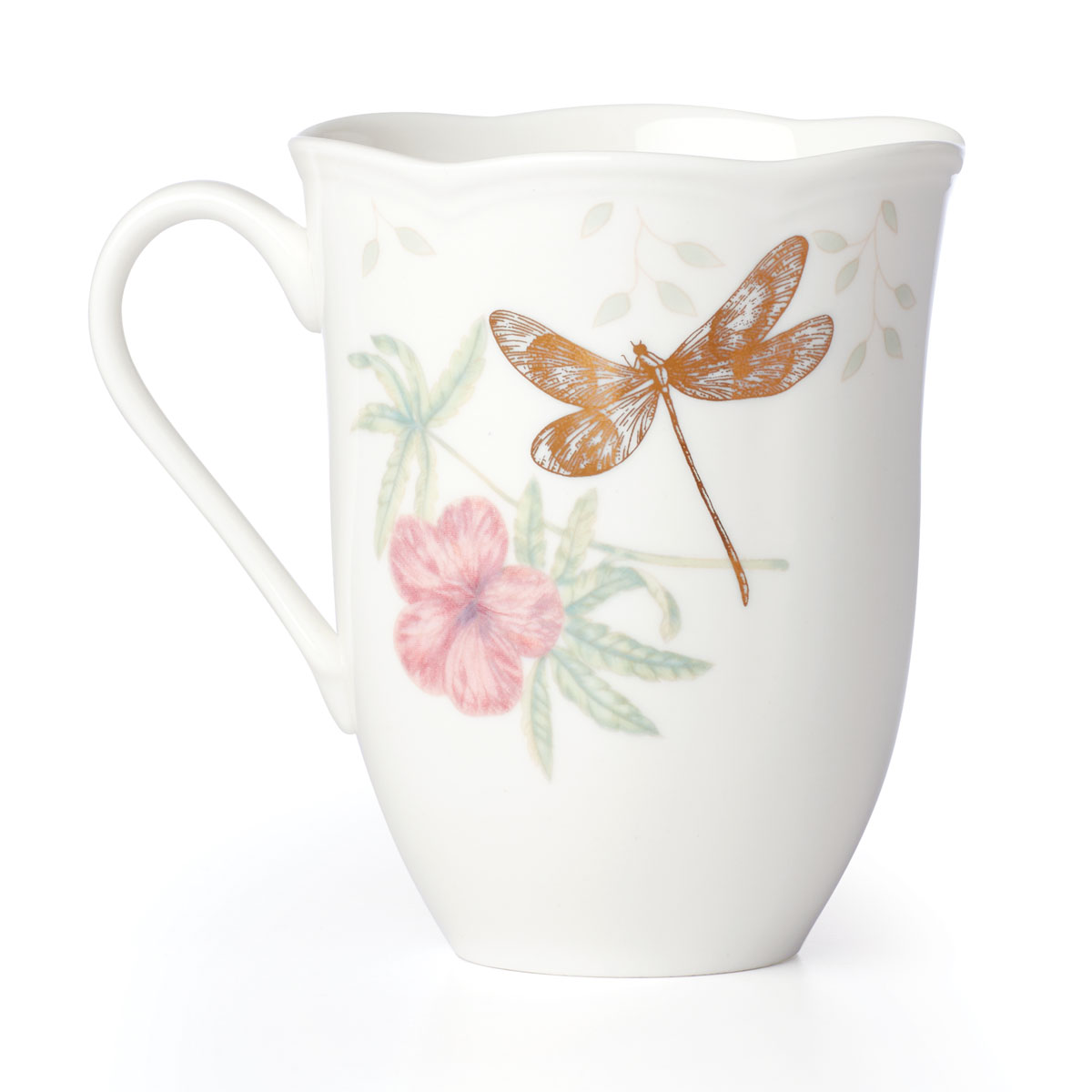 Lenox Butterly Meadow Gold China Dragonfly Mug Gold