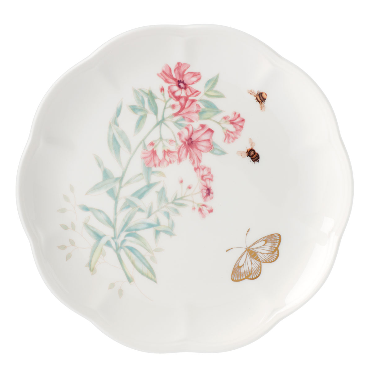 Lenox Butterly Meadow Gold China Tiger Accent Plate Gold