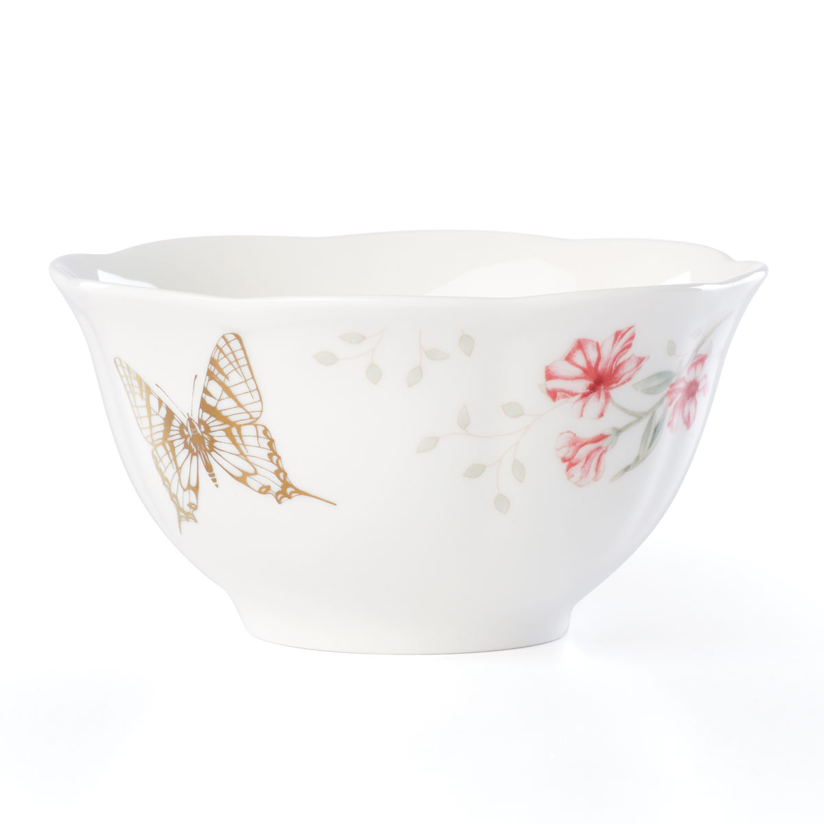 Lenox Butterly Meadow Gold China Tiger Rice Bowl Gold