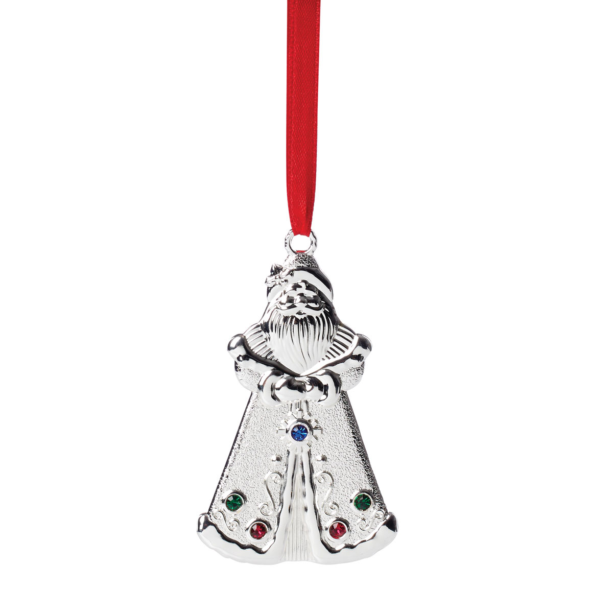 Lenox Santa Jeweled Charm Metal Ornament