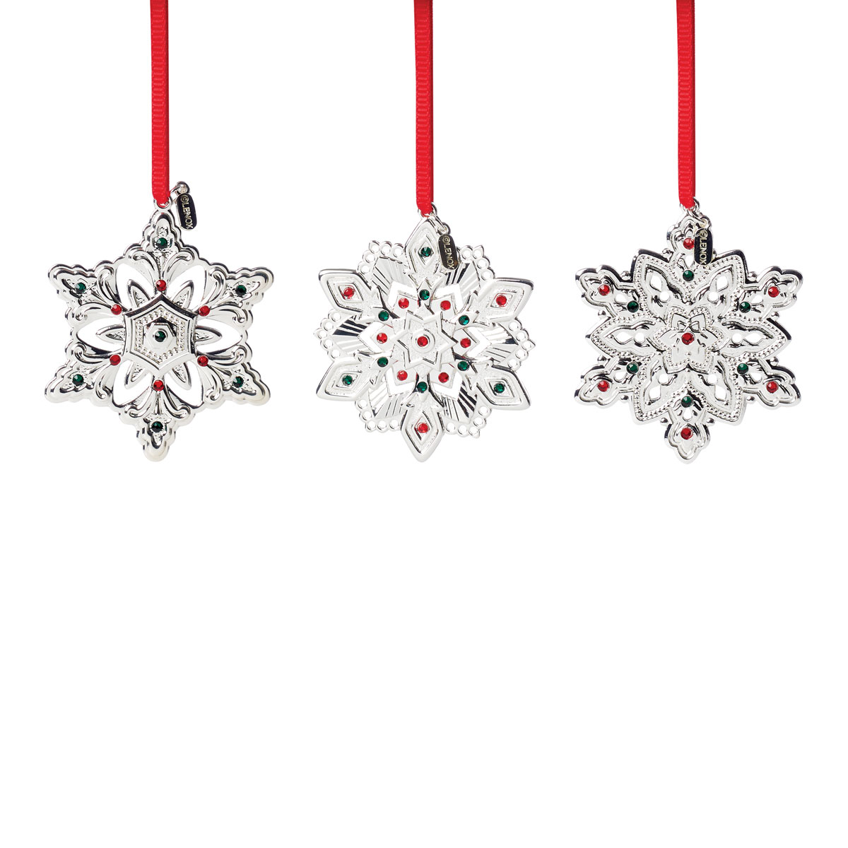 Lenox Christmas 2023 Mini Metal Snowflake Ornament Set of 3