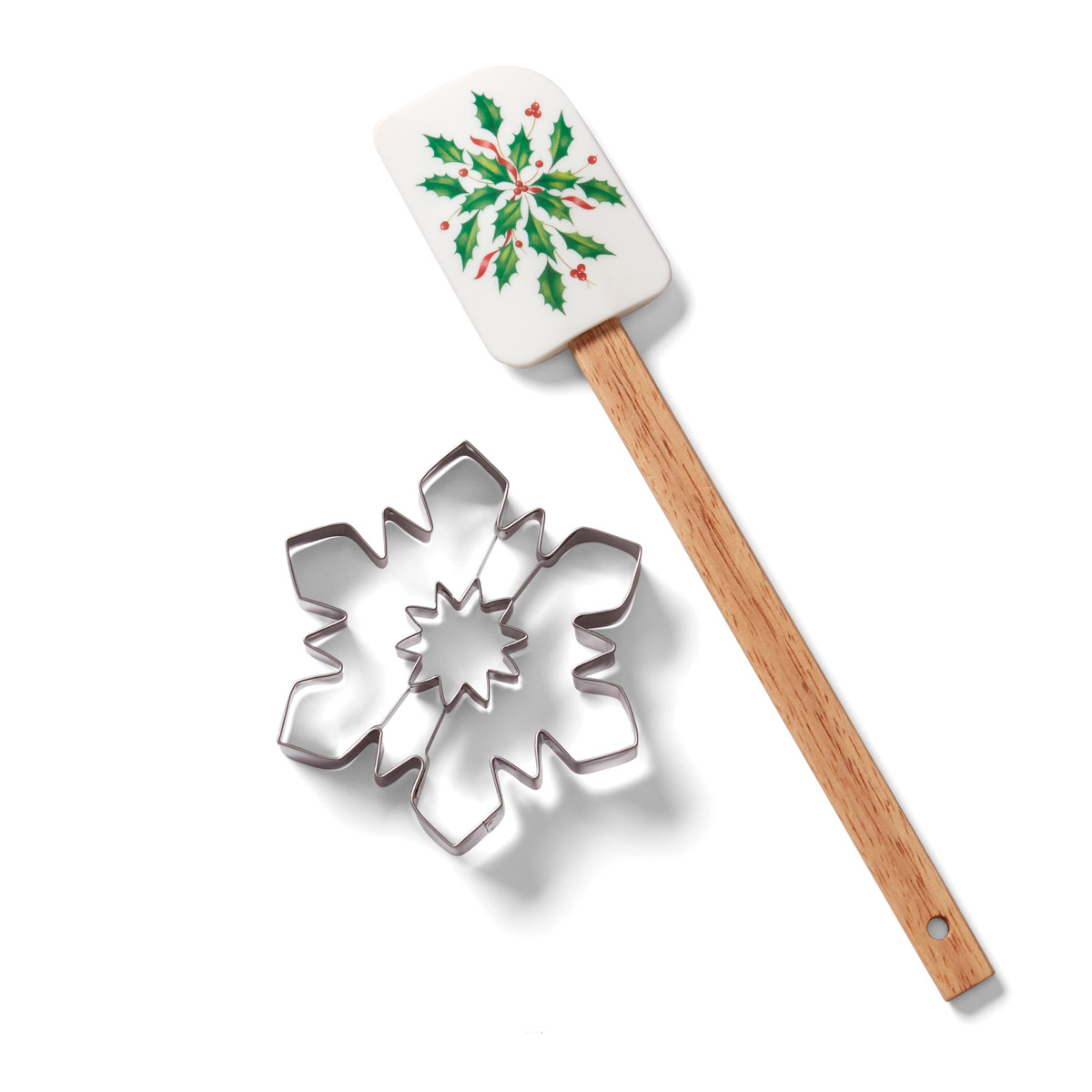 Lenox China Holiday Spatula With Cookie Cutter - Snowflake