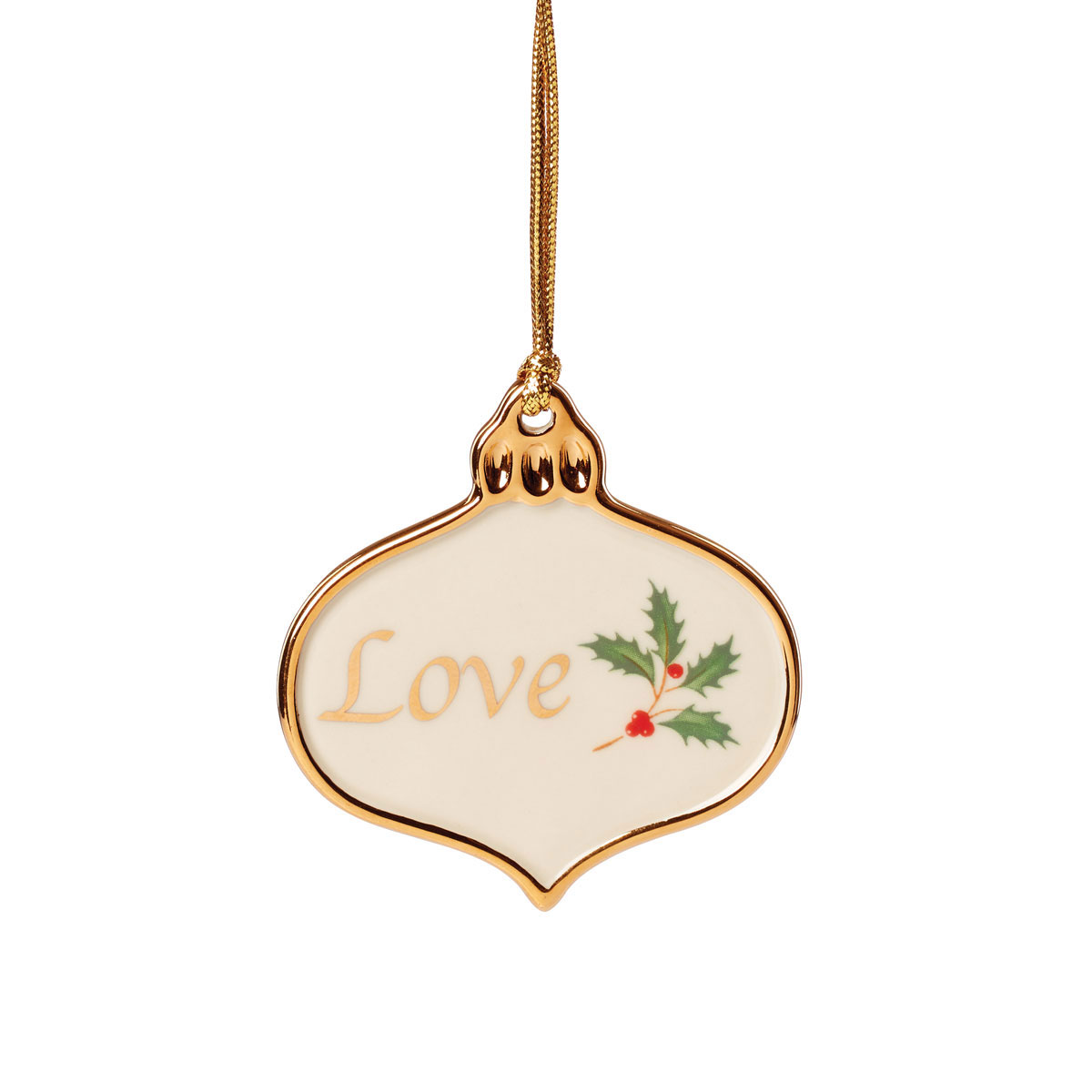 Lenox Holiday Sentiment Ornament Charm Love