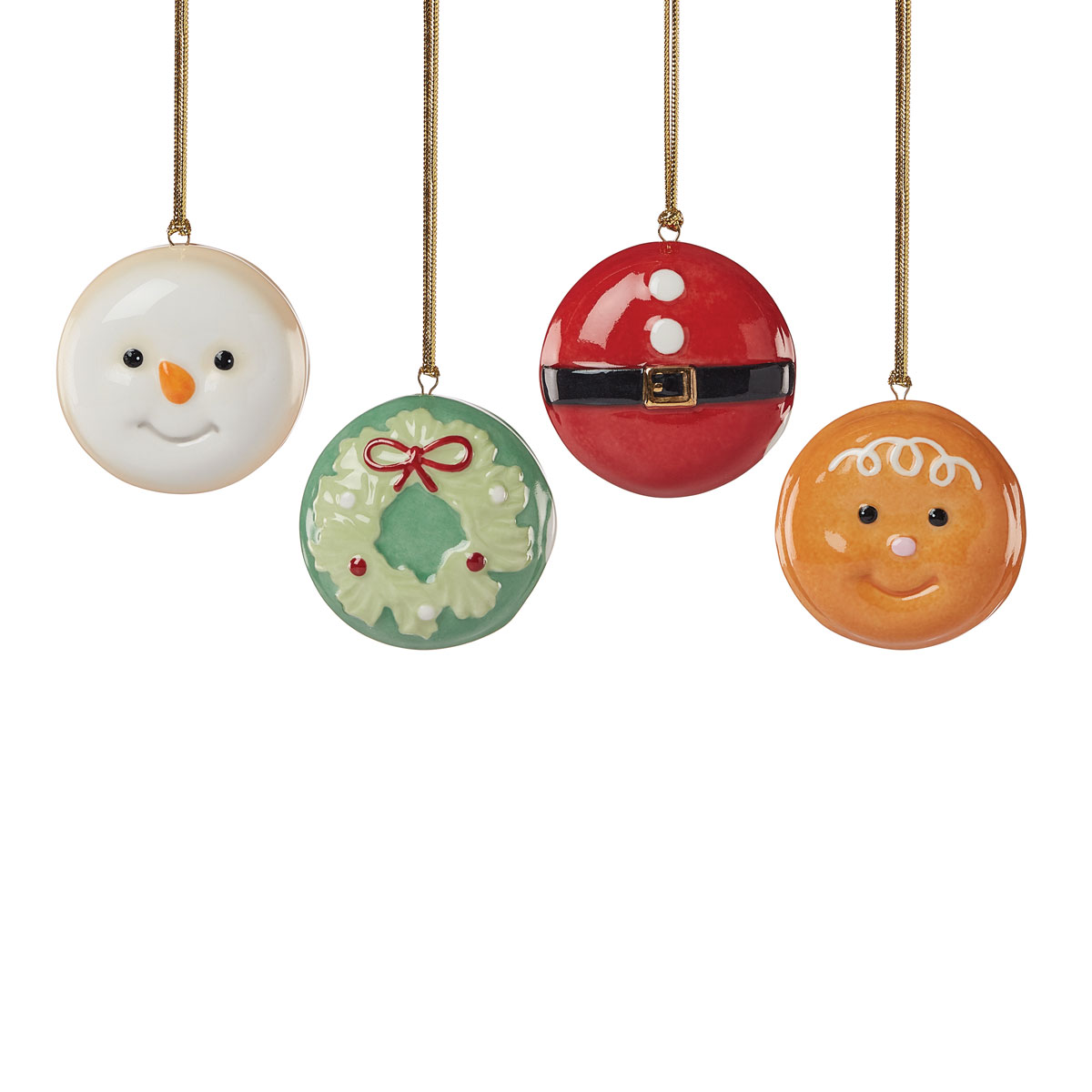 Lenox Christmas 2023 Characters Macaron Ornaments Set of 4