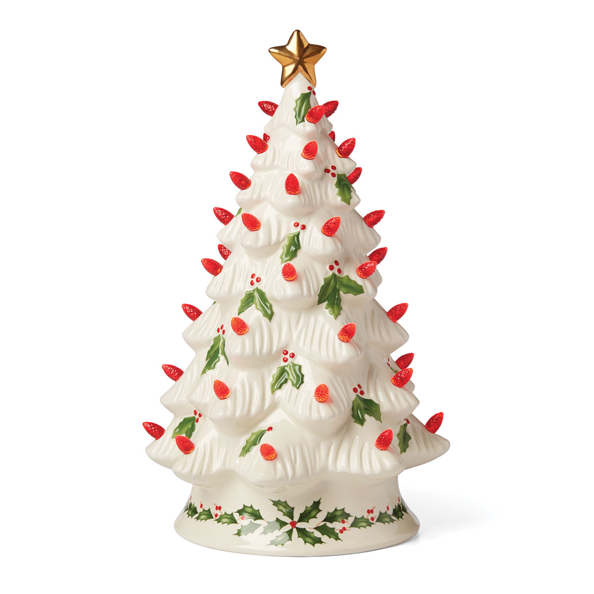 Lenox Christmas Holiday Treasured Traditions Tree Red Bulbs