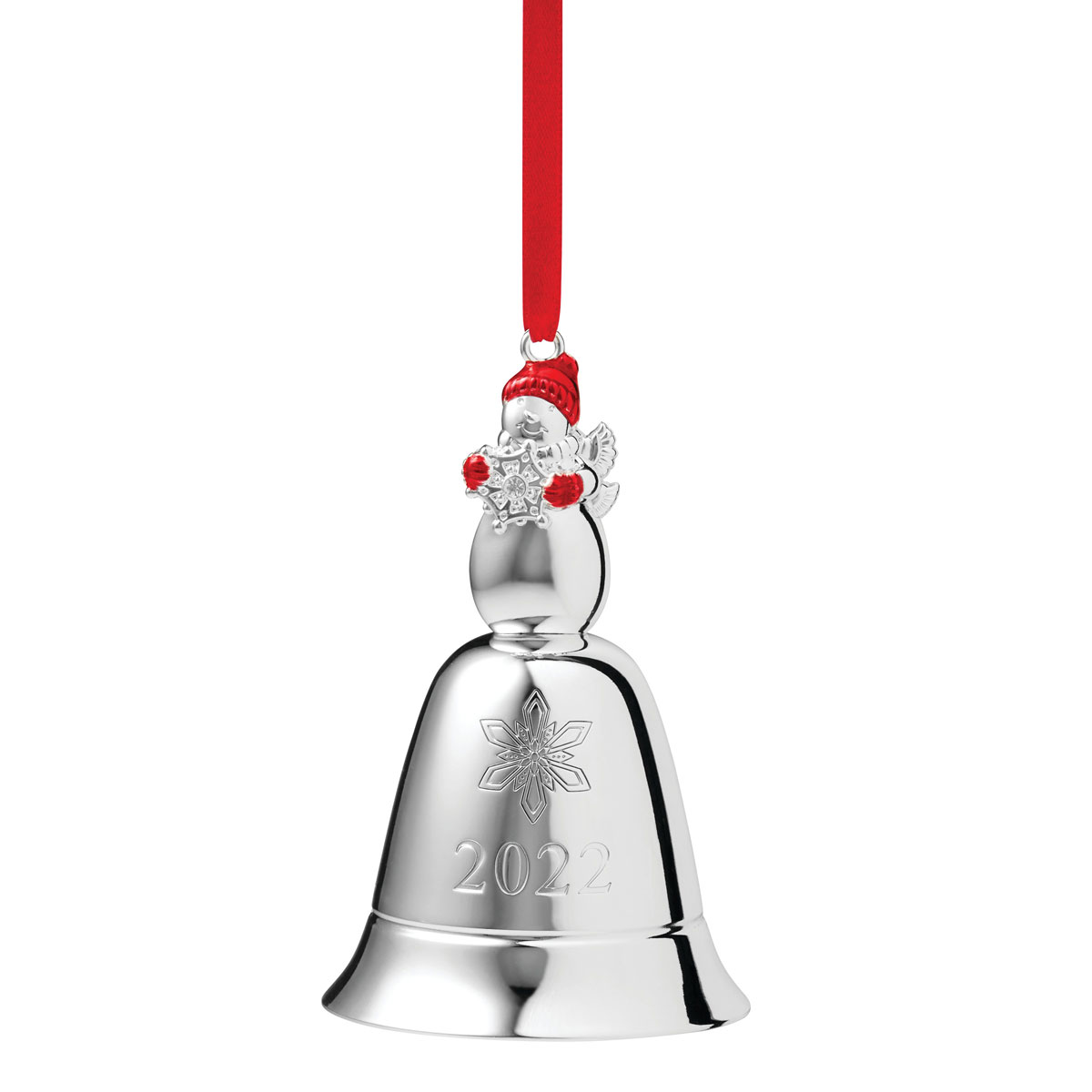 Lenox Christmas 2022 Annual Musical Bell Snowman Dated Ornament, Jingle Bells