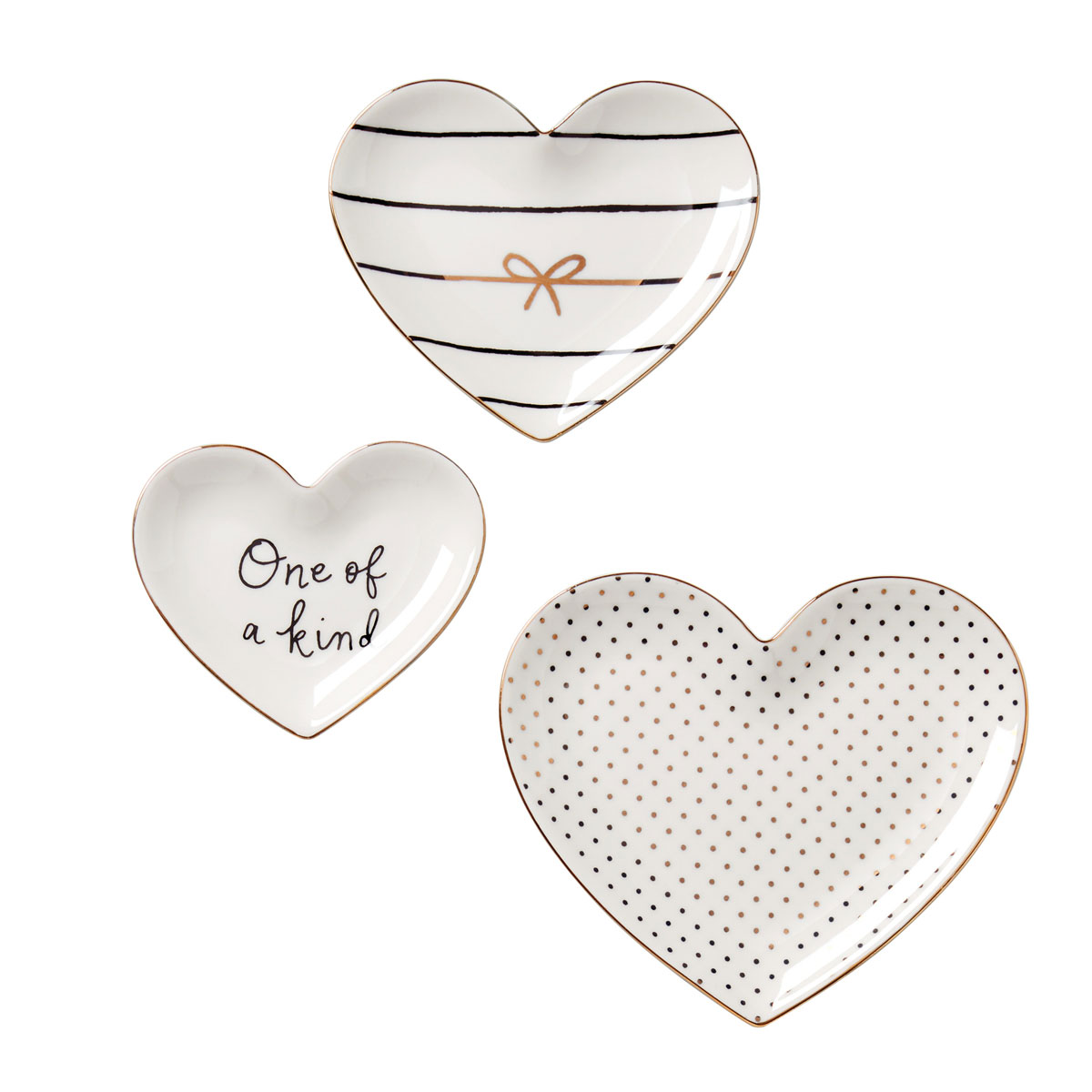 Kate Spade New York, Lenox Charmed Life Heart Catch All, Set of 3