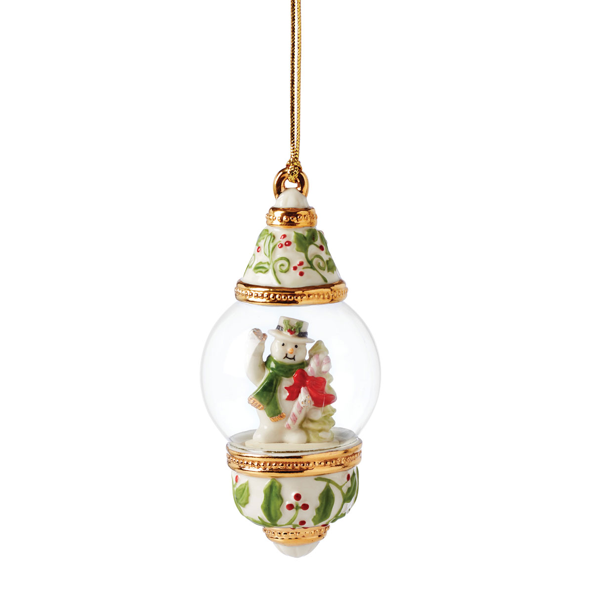 Lenox Christmas Snowman Globe Ornament
