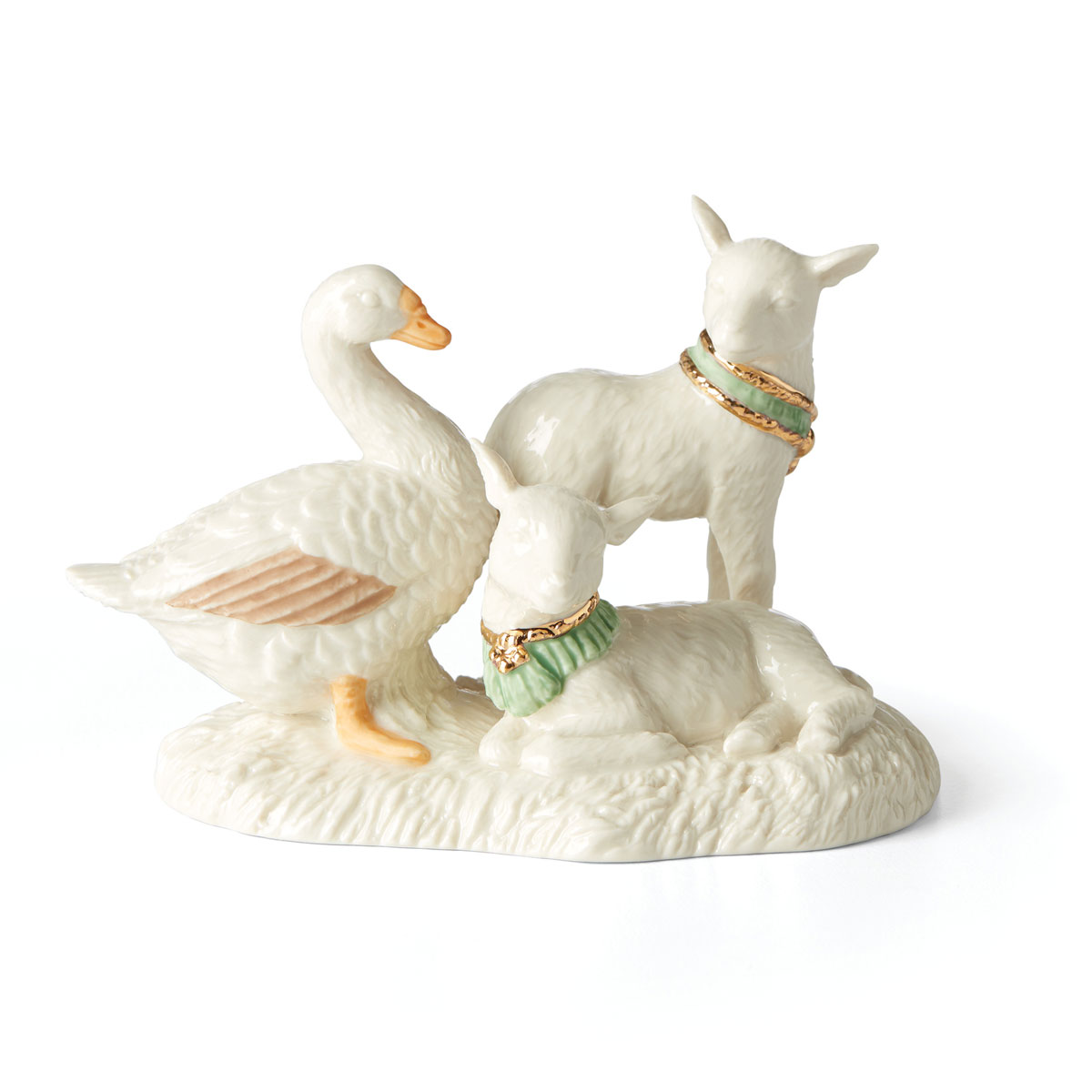 Lenox Christmas First Blessing Nativity Goose and Lambs Figurine