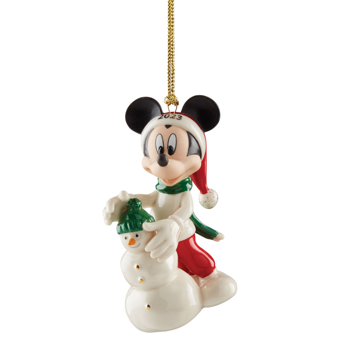Lenox 2023 Disney Mickey and Snowman Dated Ornament