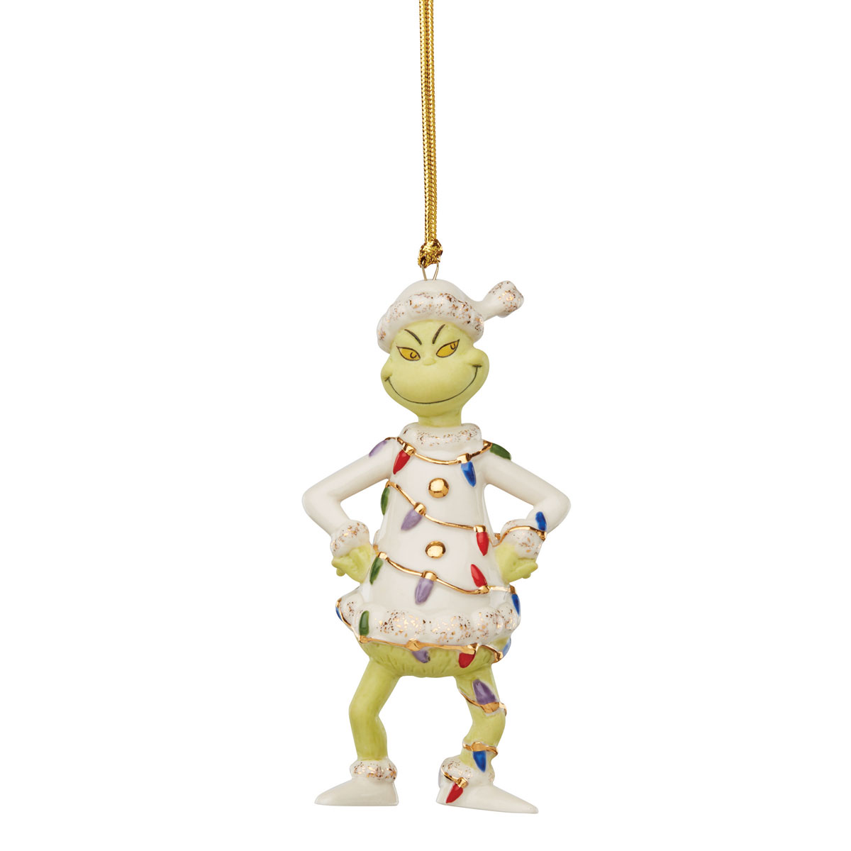 Lenox 2023 Grinch with Lights Ornament