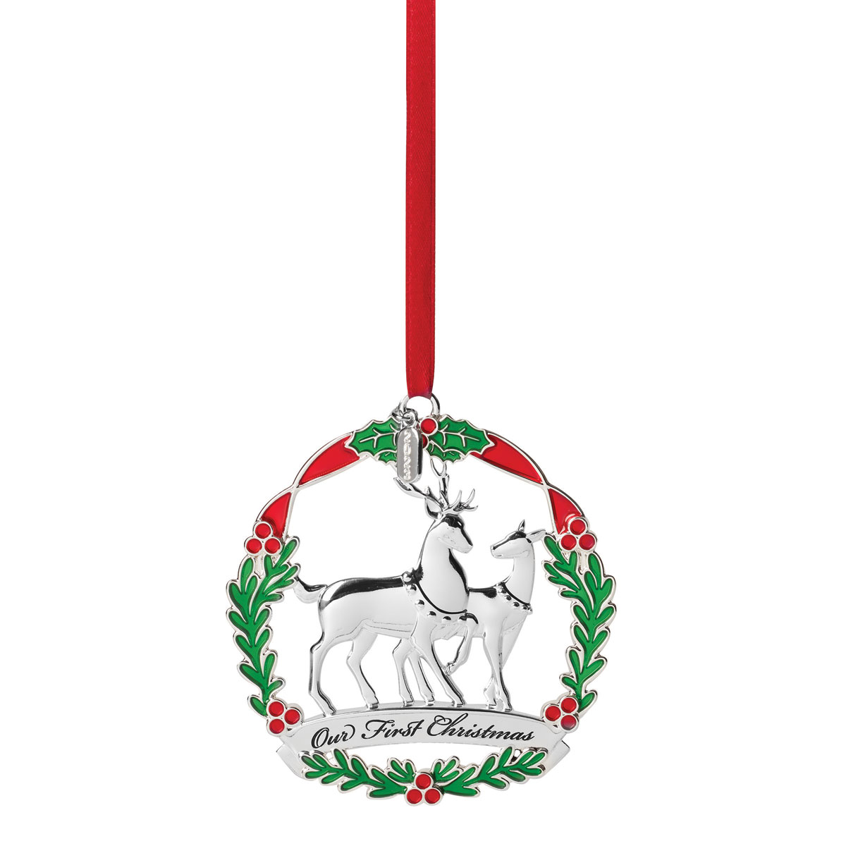 Lenox 2023 Our 1st Christmas Dated Metal Ornament Deer