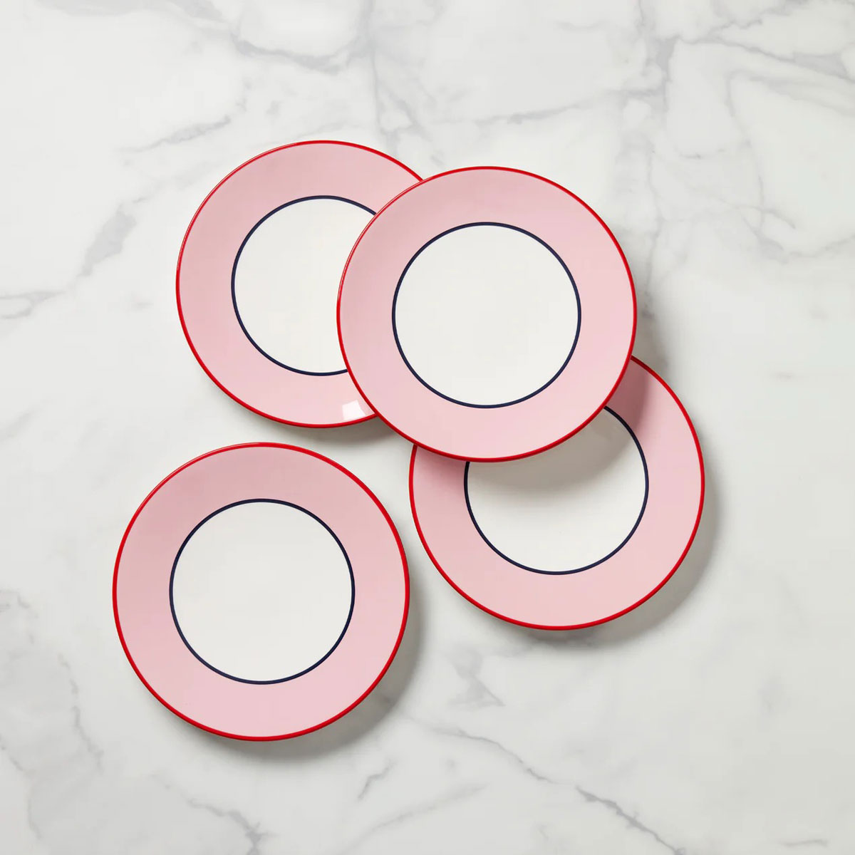 Kate Spade, Lenox Make It Pop Accent Plate Set of 4 Pink, Blue