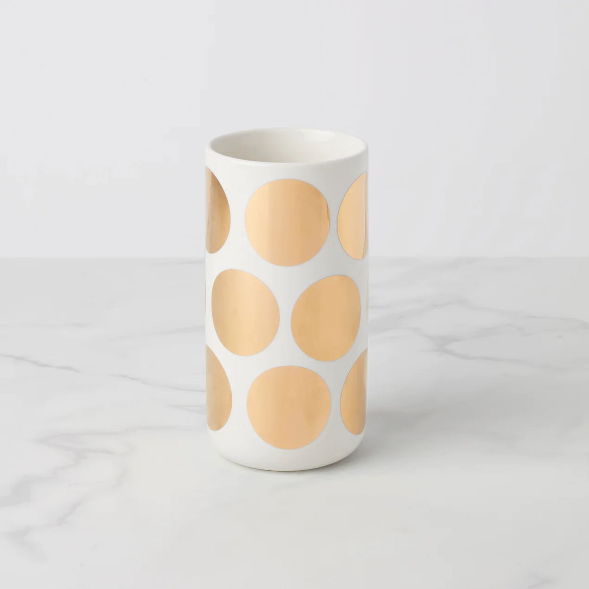 Kate Spade Lenox, On The Dot Gold Dot 8" Vase