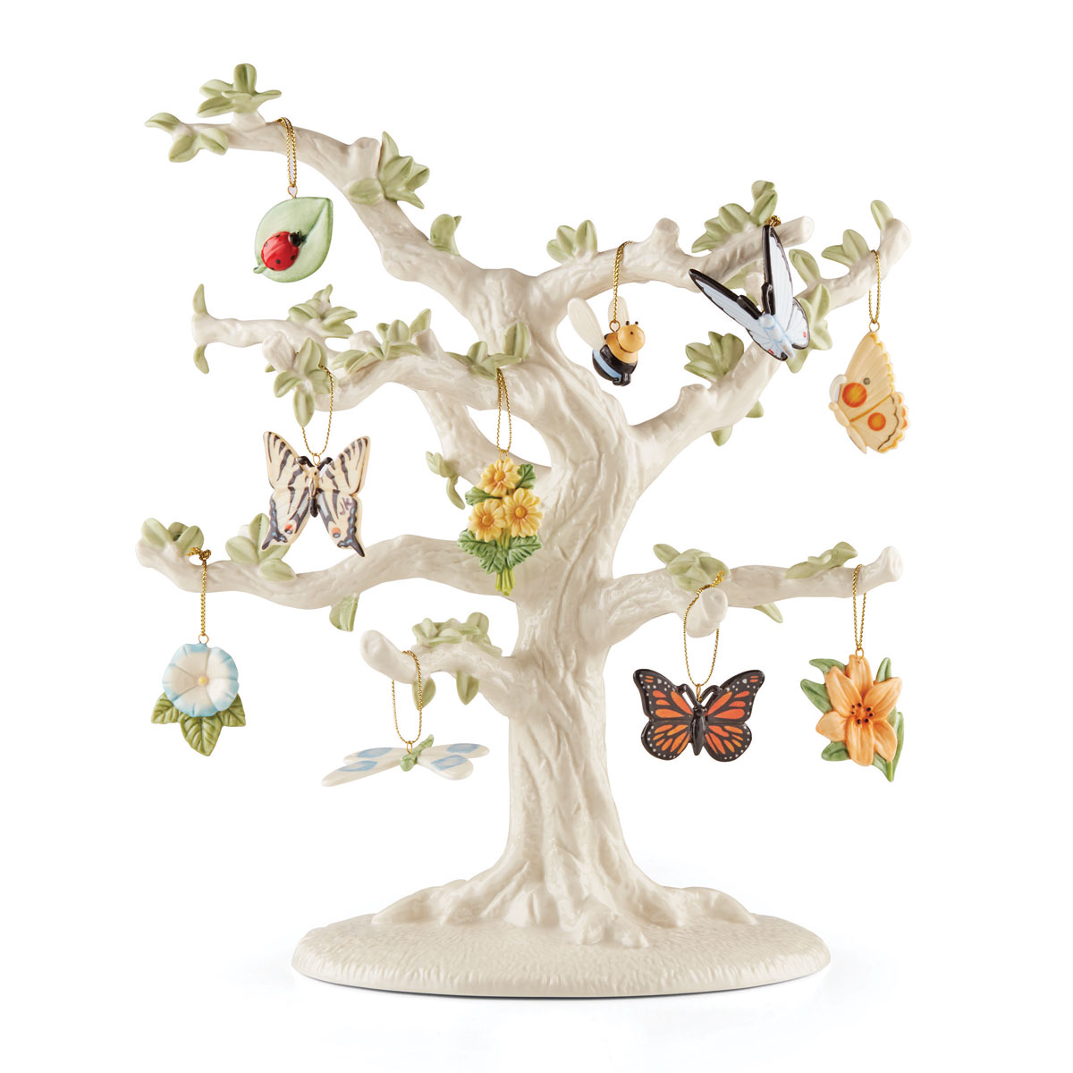Lenox Ornament Trees Butterfly Meadow 10 Piece Ornament and Tree Set