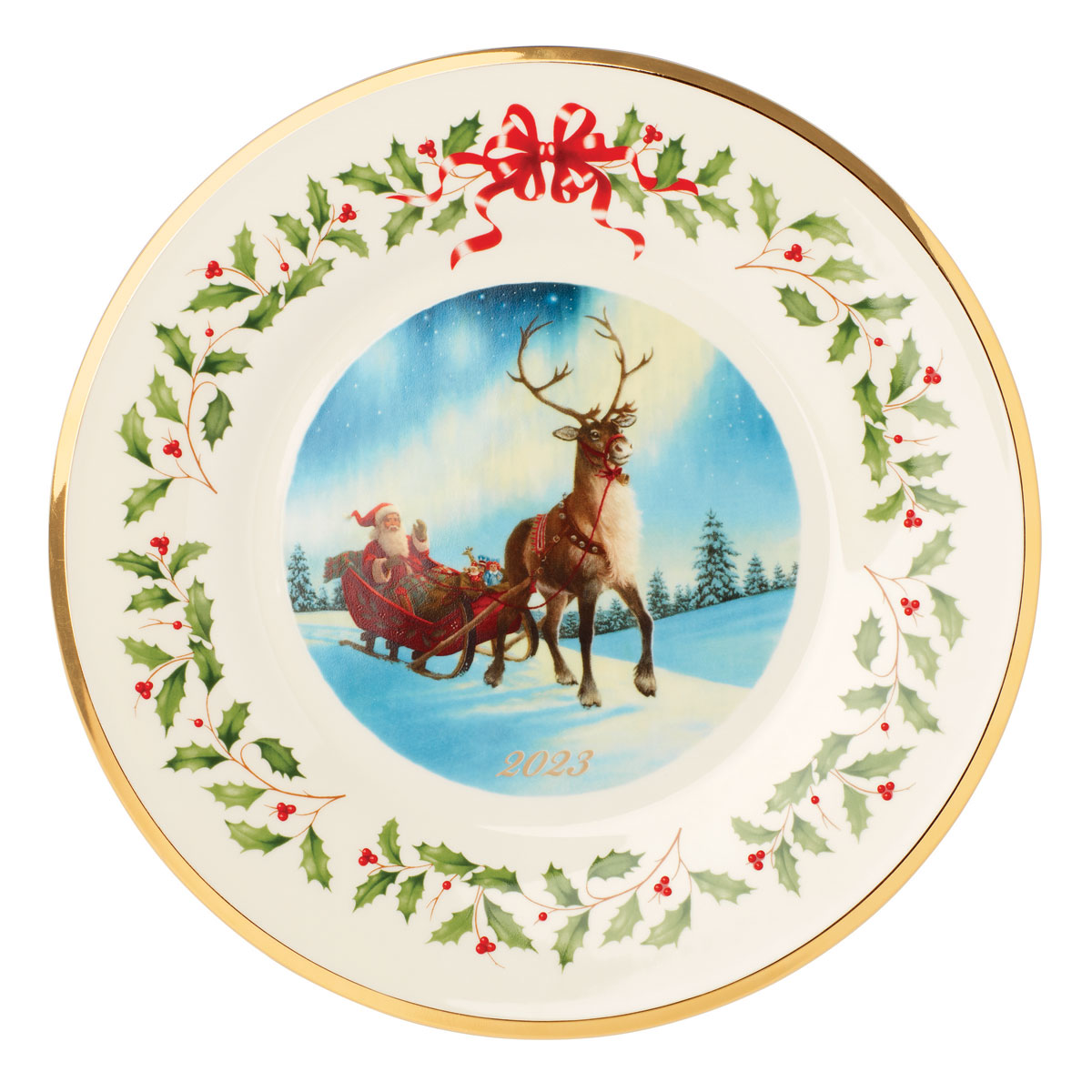 Lenox 2023 Annual Holiday Plate, Sleigh