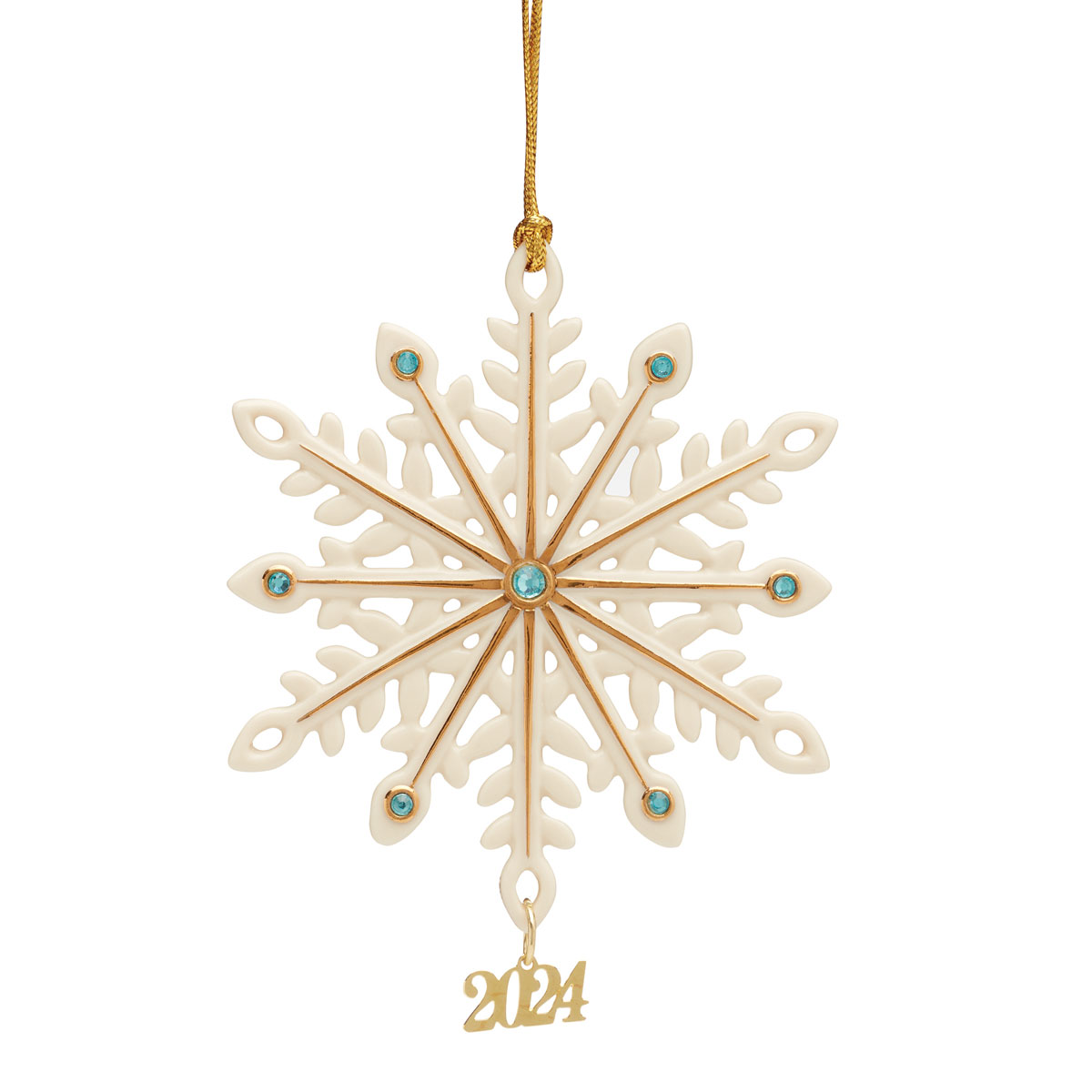 Lenox 2024 Annual Gemmed Snowflake Dated Ornament