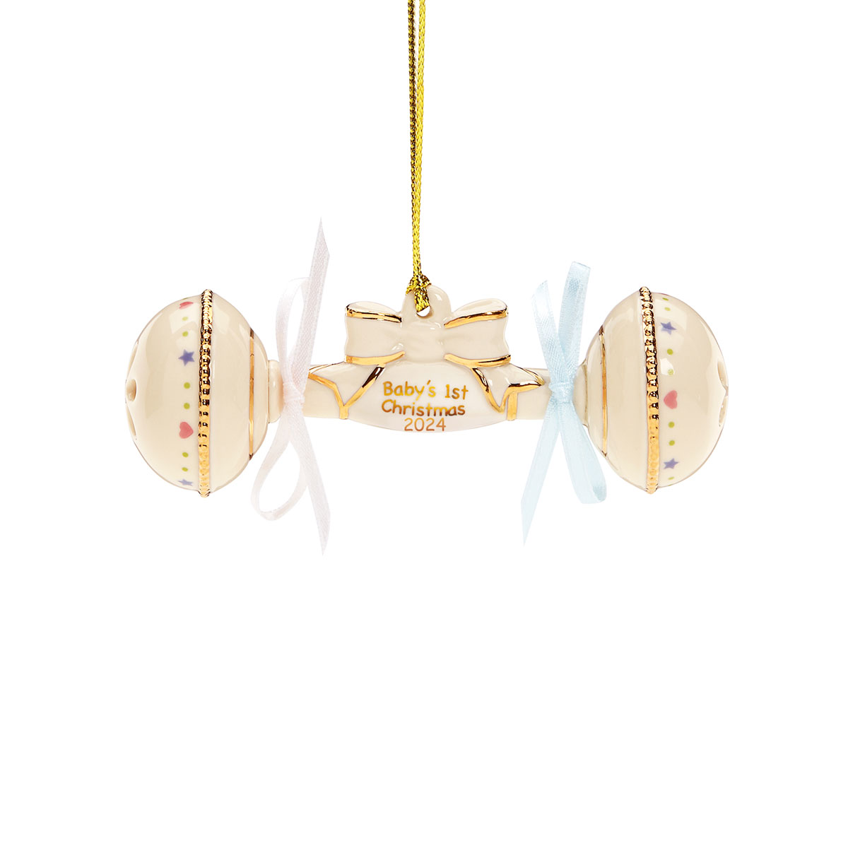 Lenox 2024 Babys 1St Christmas Rattle Ornament