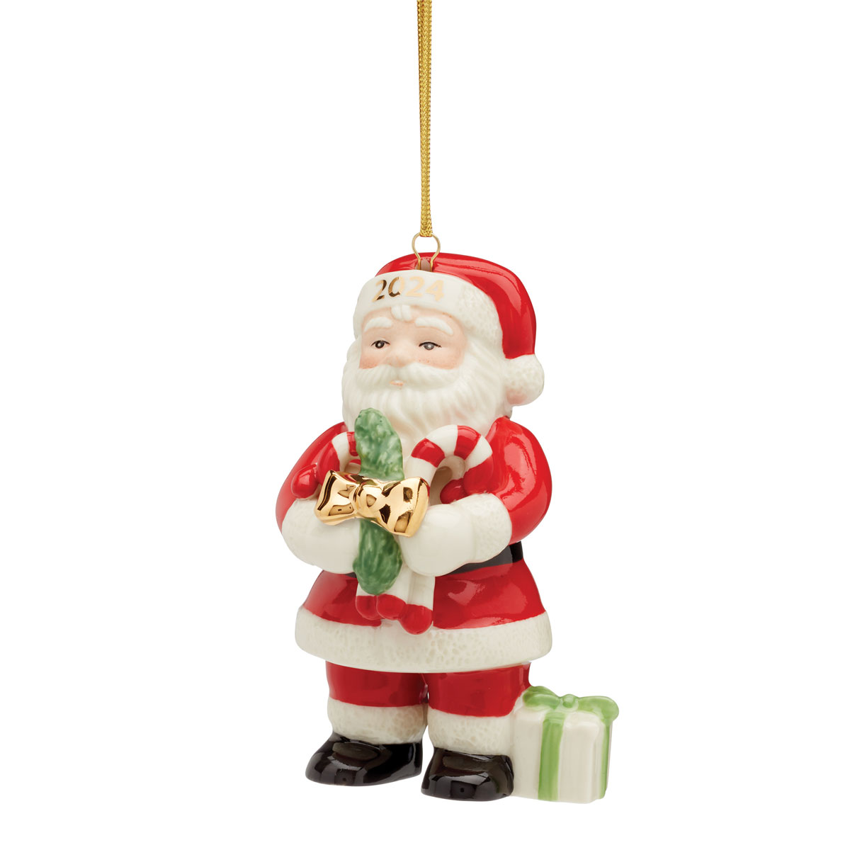 Lenox 2024 Santa With Candy Cane Ornament