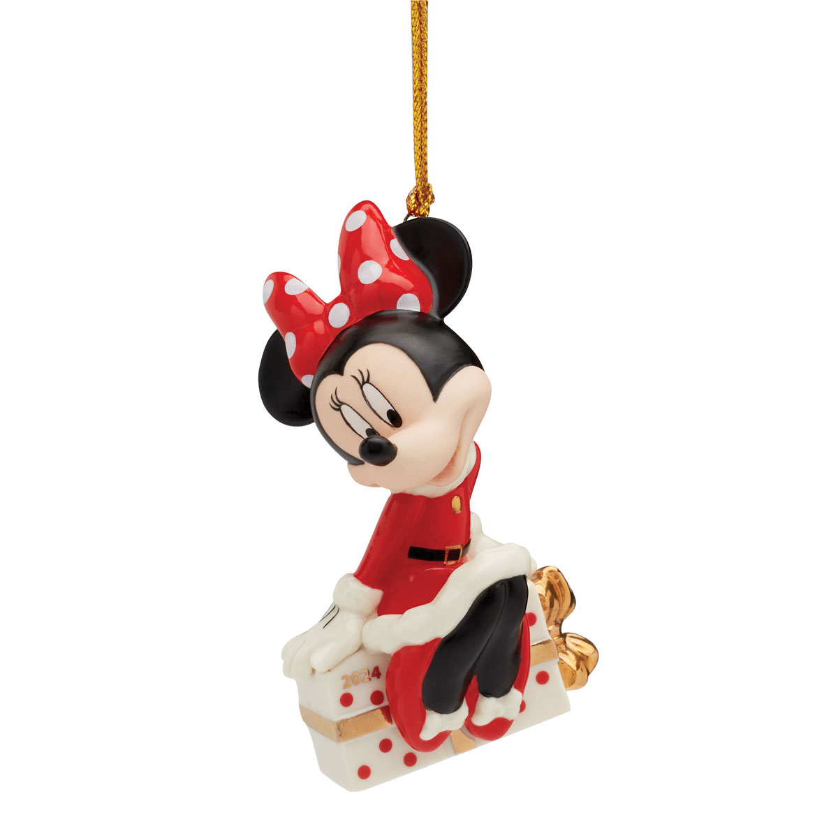 Lenox 2024 Minnie Sitting On Gift Dated Ornament