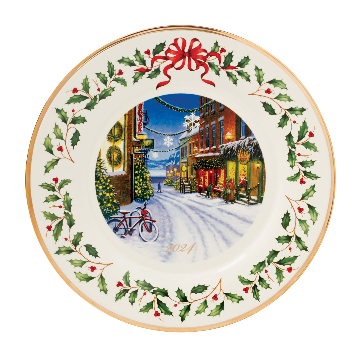 Lenox 2024 Holiday Annual Plate Winter Scene, Single