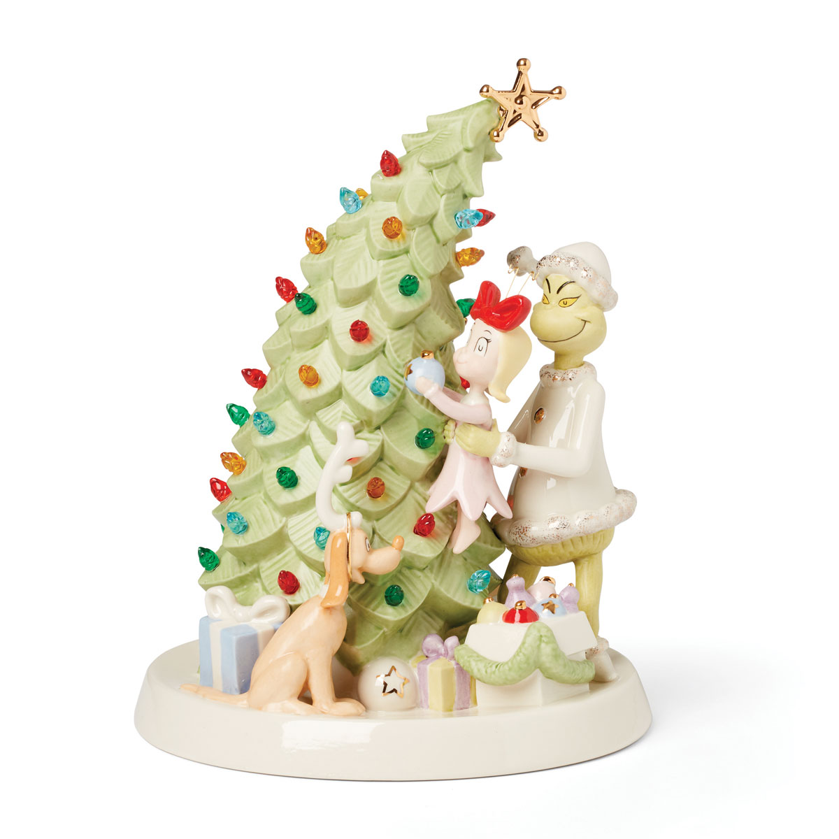 Lenox Merry Grinchmas Grinchie Lit Figurine