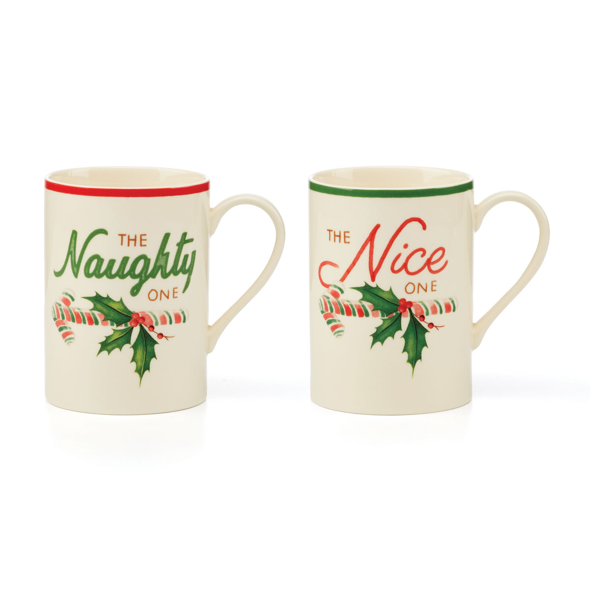 Lenox Christmas Naughty and Nice Mug Pair