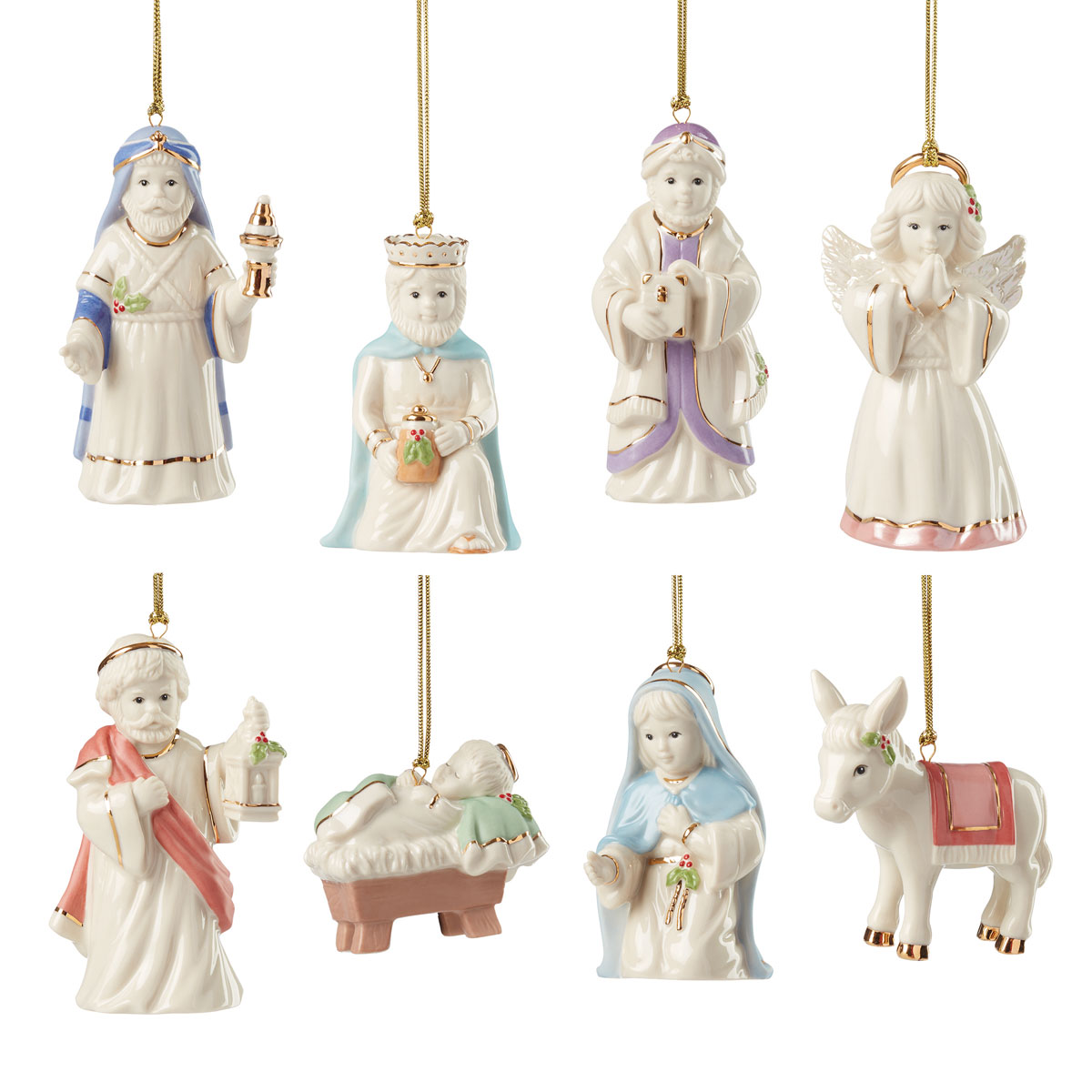 Lenox 2024 Nativity 8 Piece Ornament Set