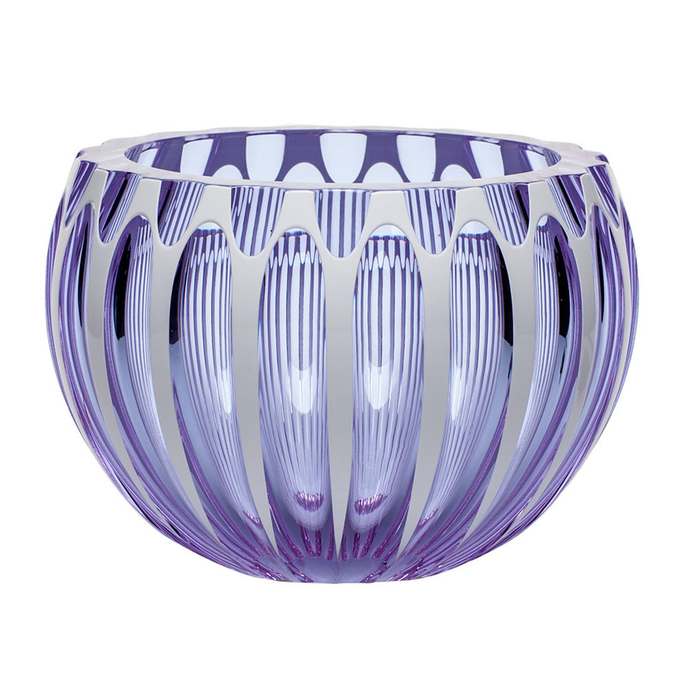 Moser Crystal Century Bowl 9.8" Alexandrite and White